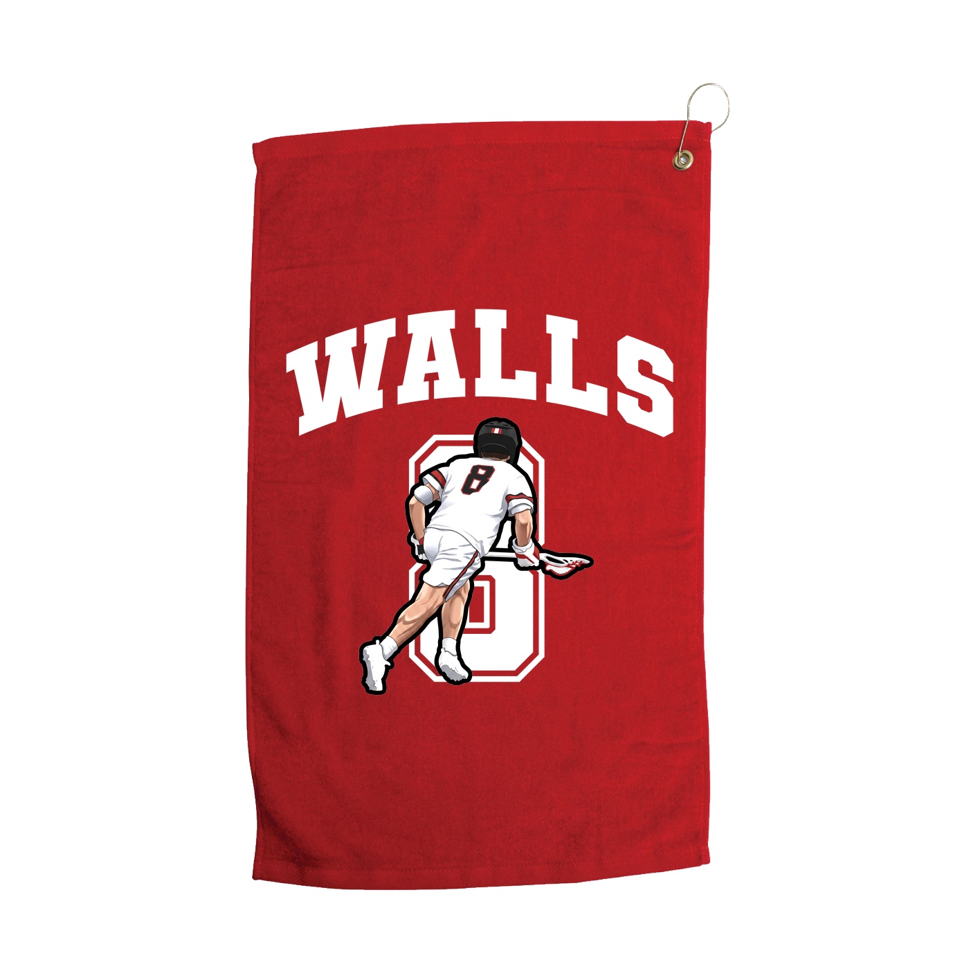 Golf Towel — Number in Red