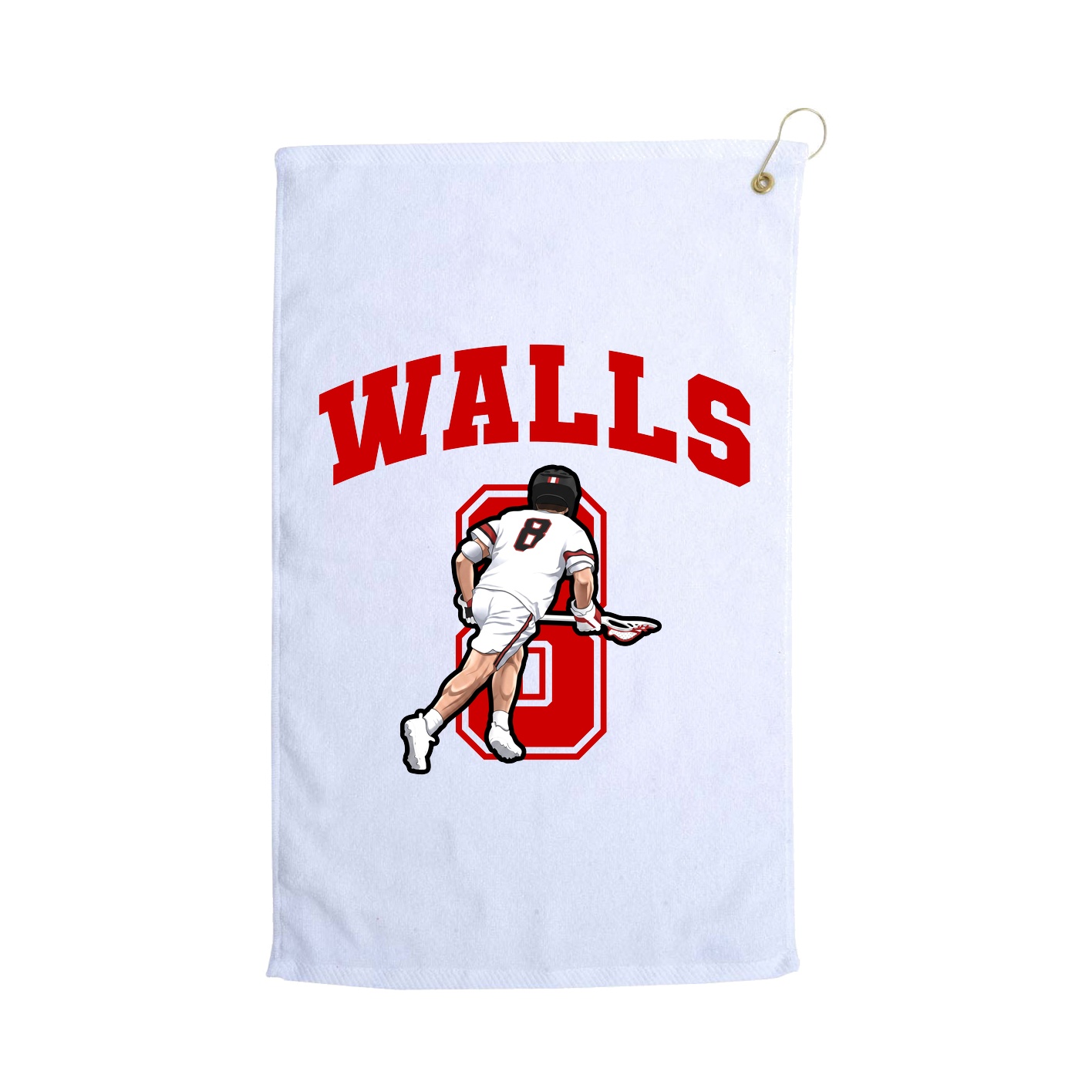 Golf Towel — Number in White