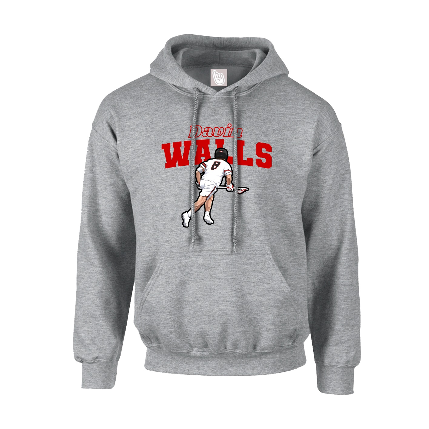Youth Hoodie — Name Arch in Grey