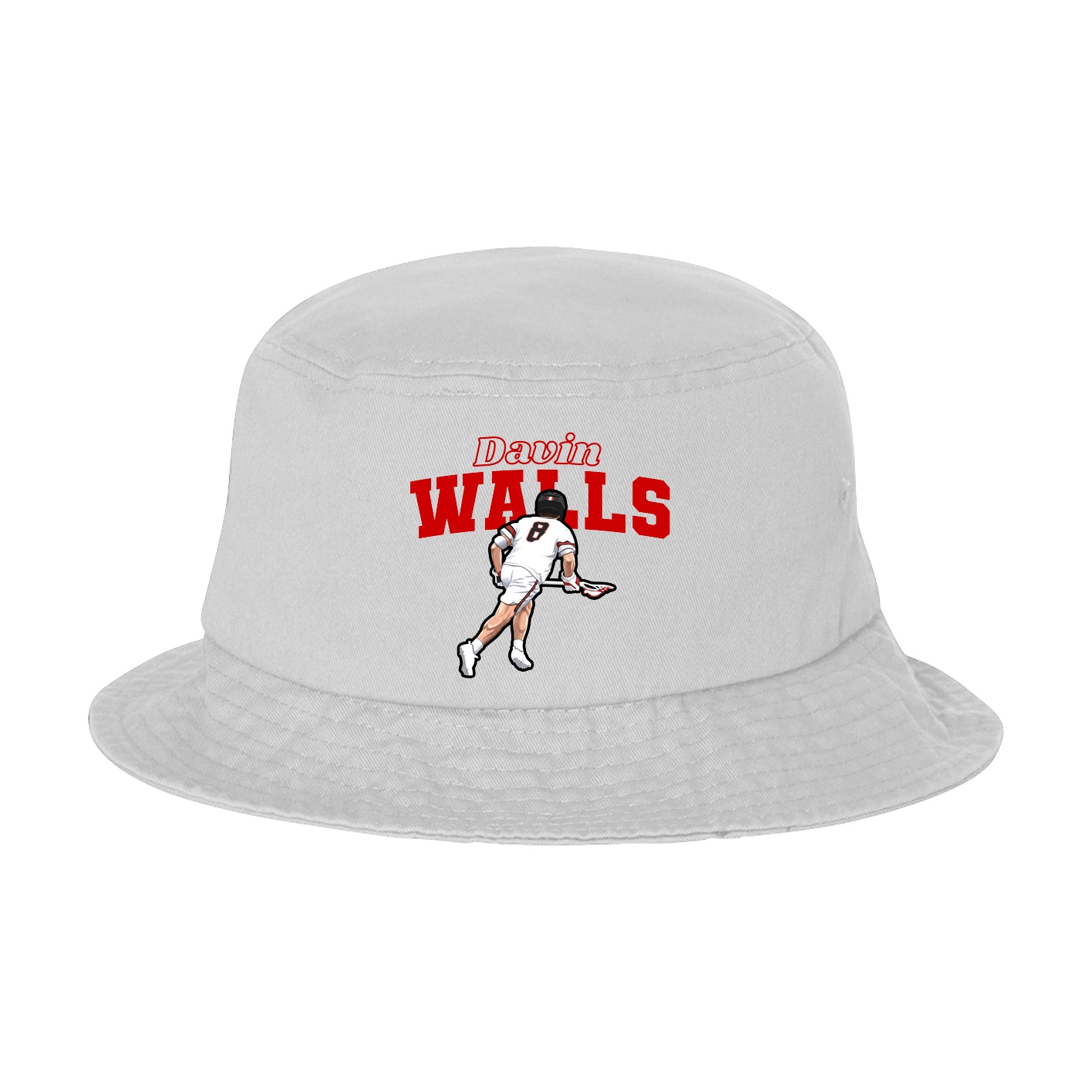 Bucket Cap — Name Arch in White