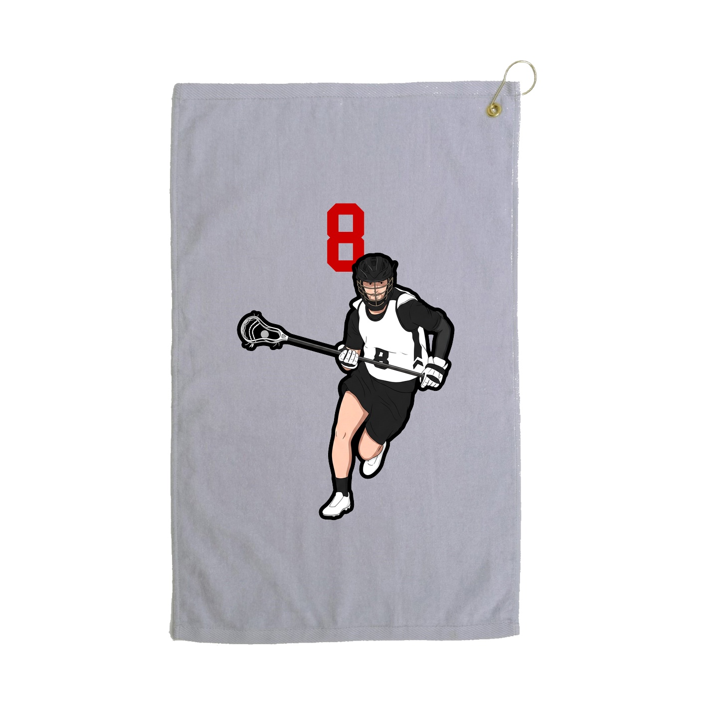 Golf Towel — Number Top in Grey