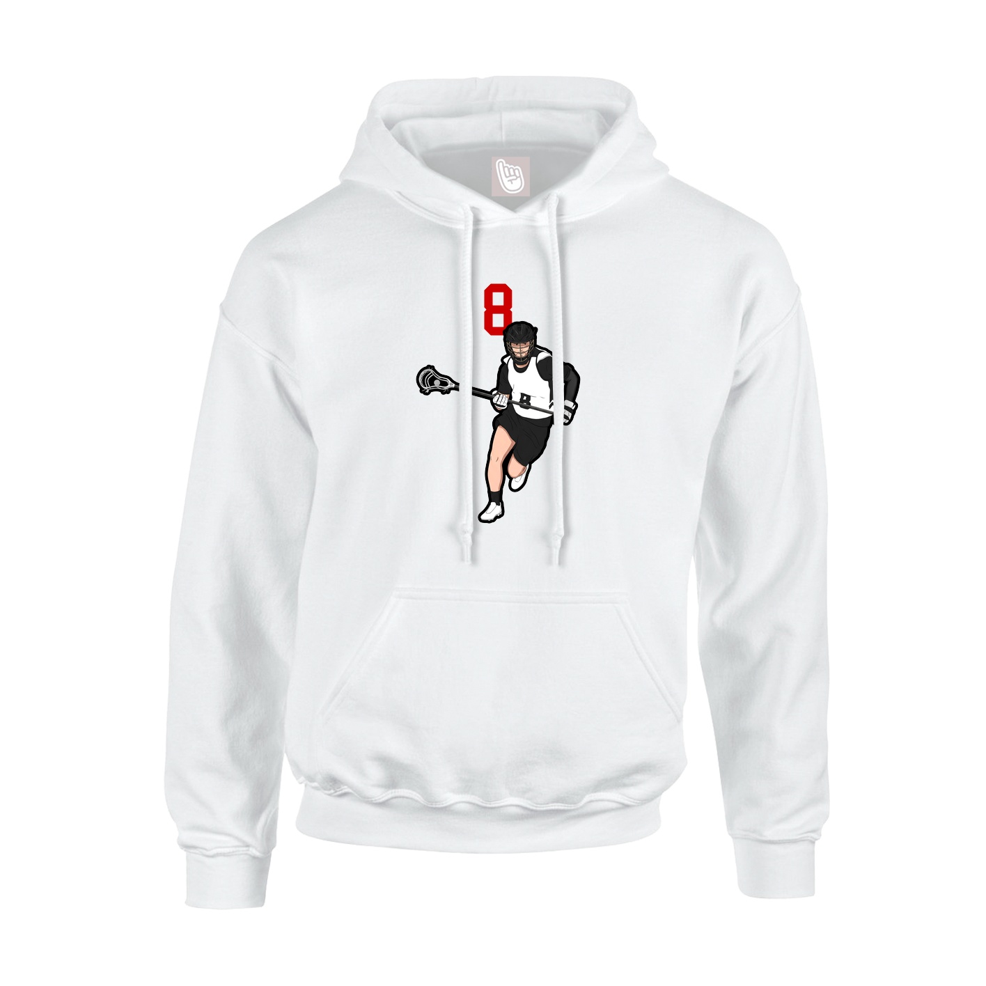 Hoodie — Number Top in White