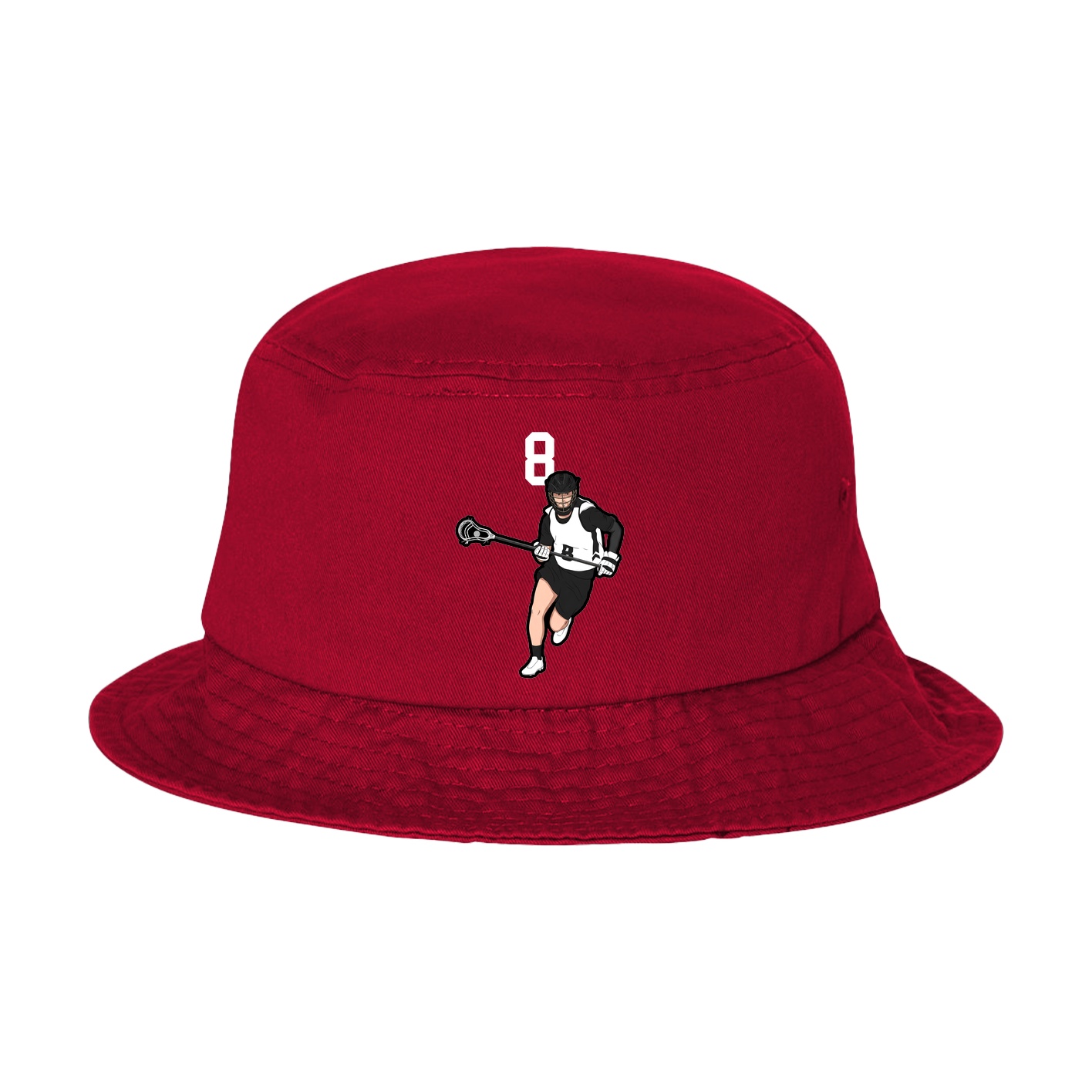 Bucket Cap — Number Top in Red