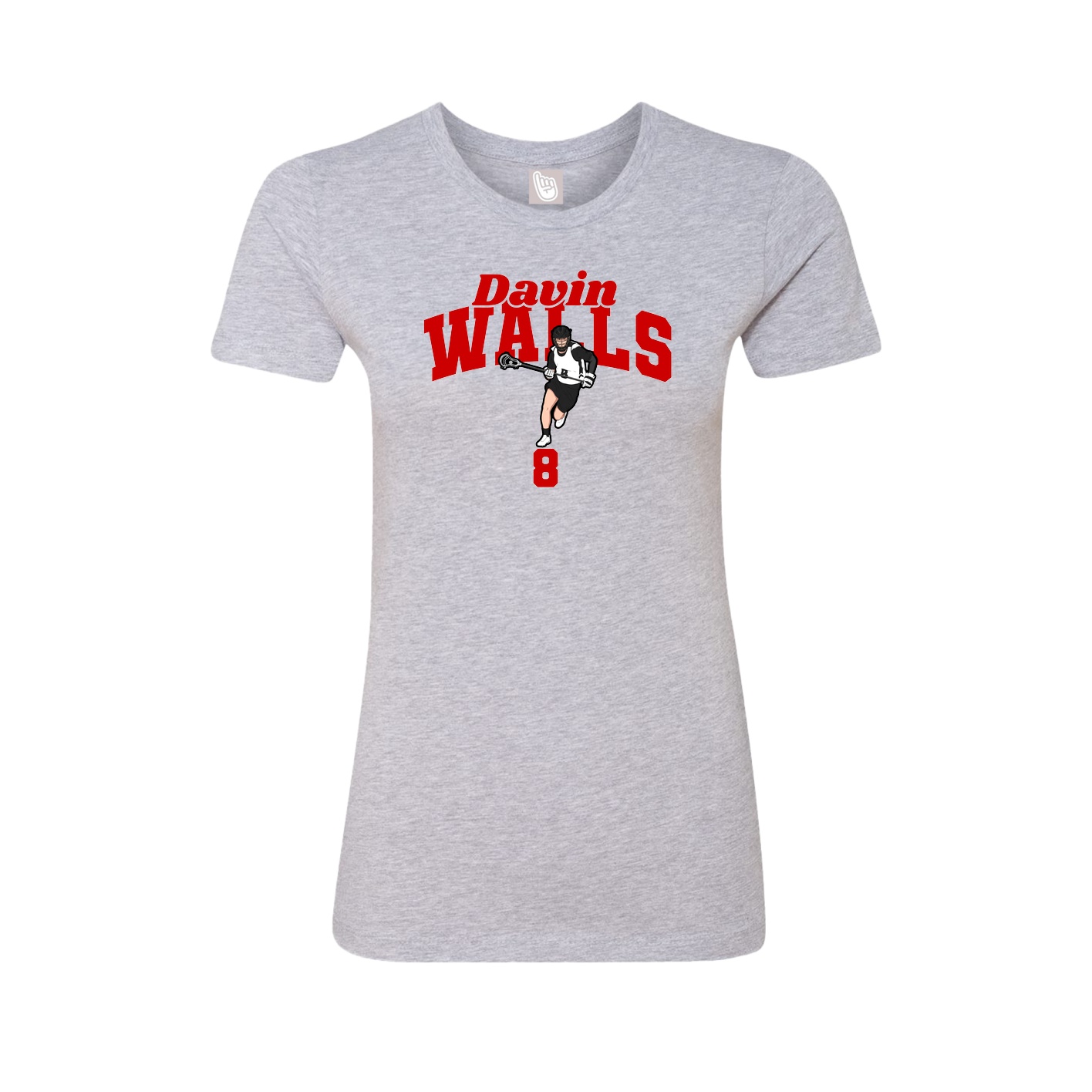 Fitted Women's Tee — Signature Arch in Grey