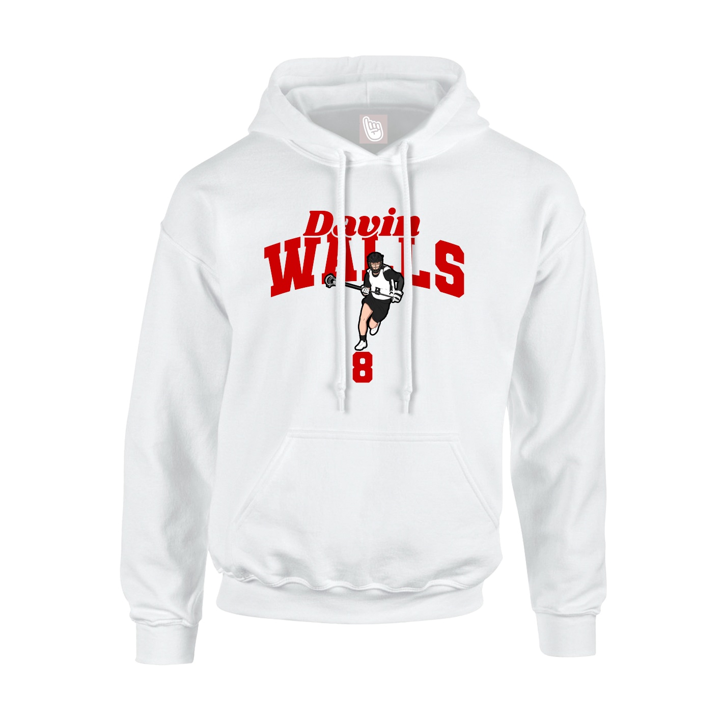 Youth Hoodie — Signature Arch in White