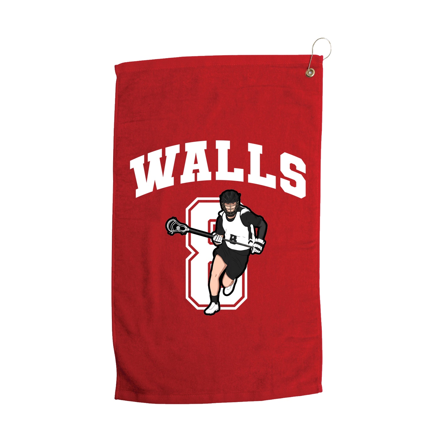 Golf Towel — Number in Red