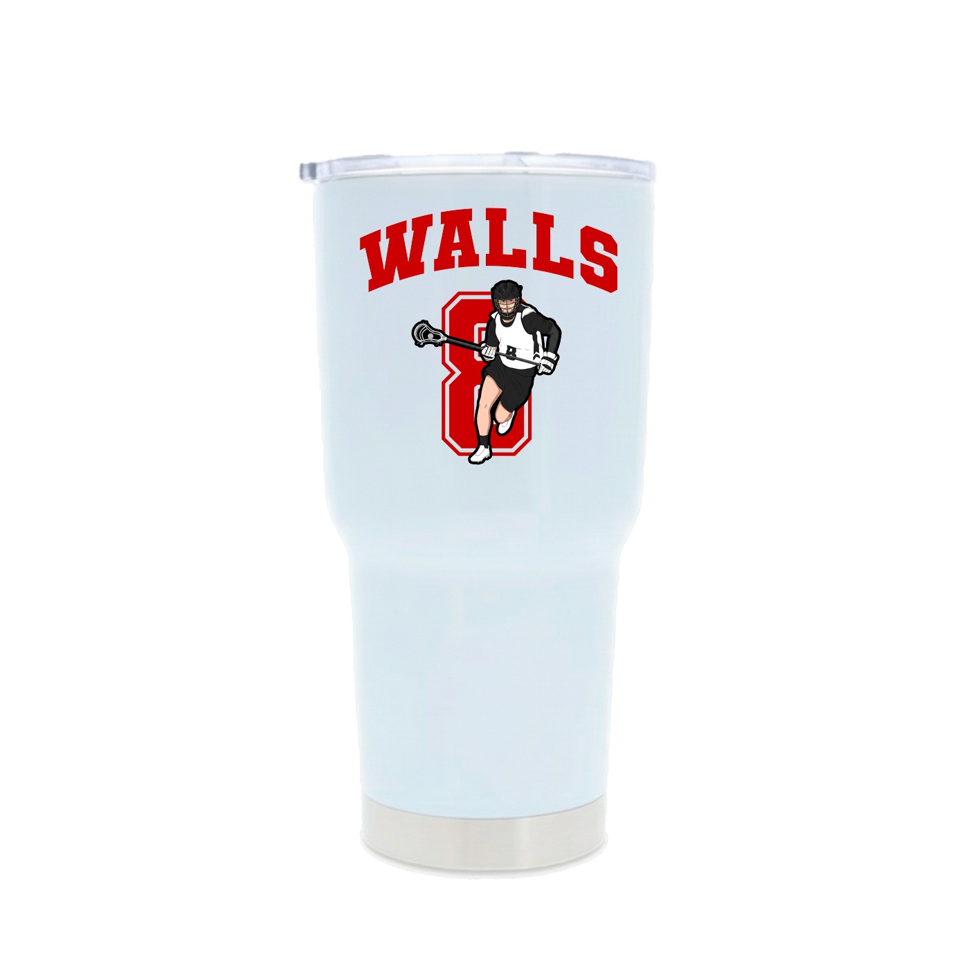 30oz Stainless Steel Tumbler — Number in White