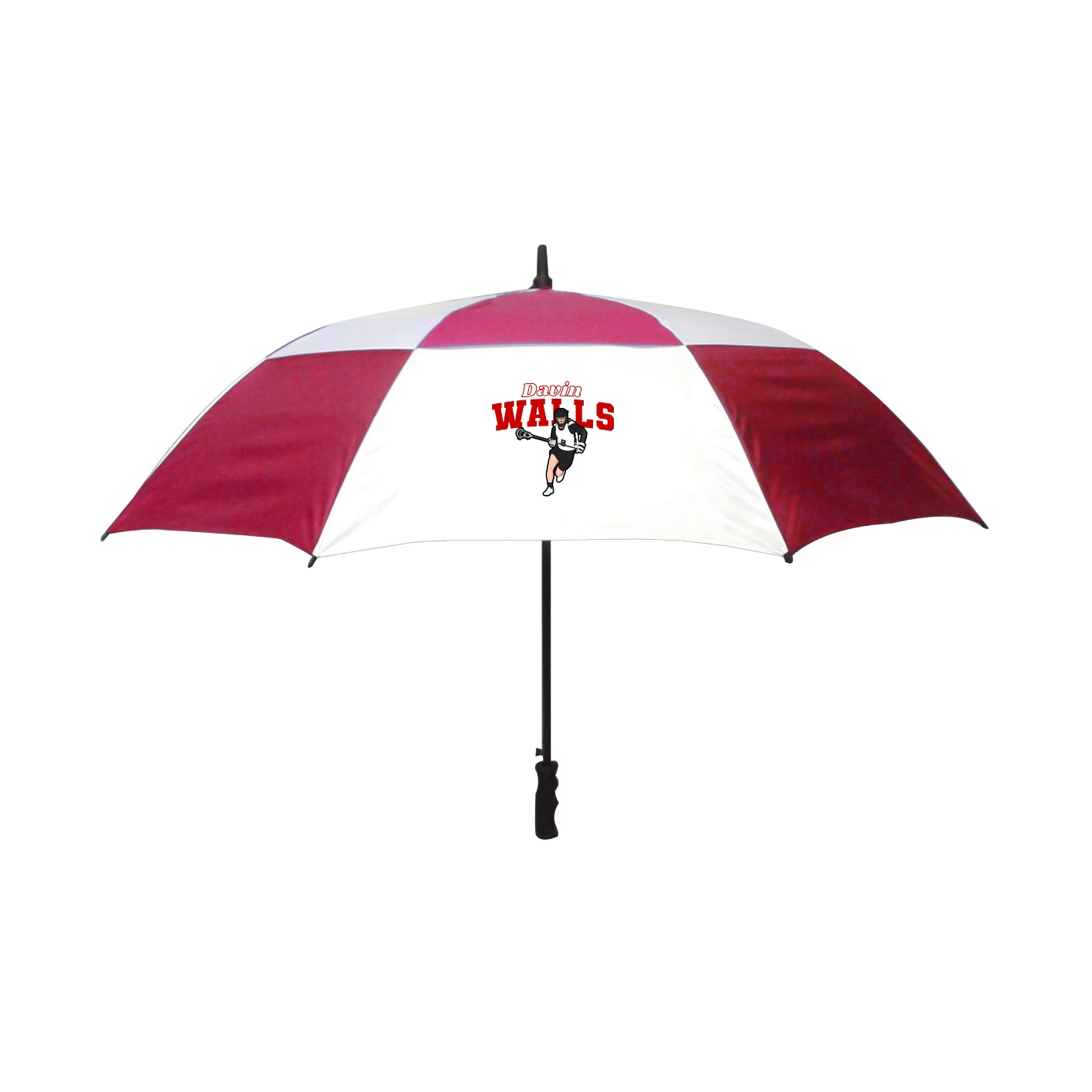 Golf Umbrella — Name Arch in Red