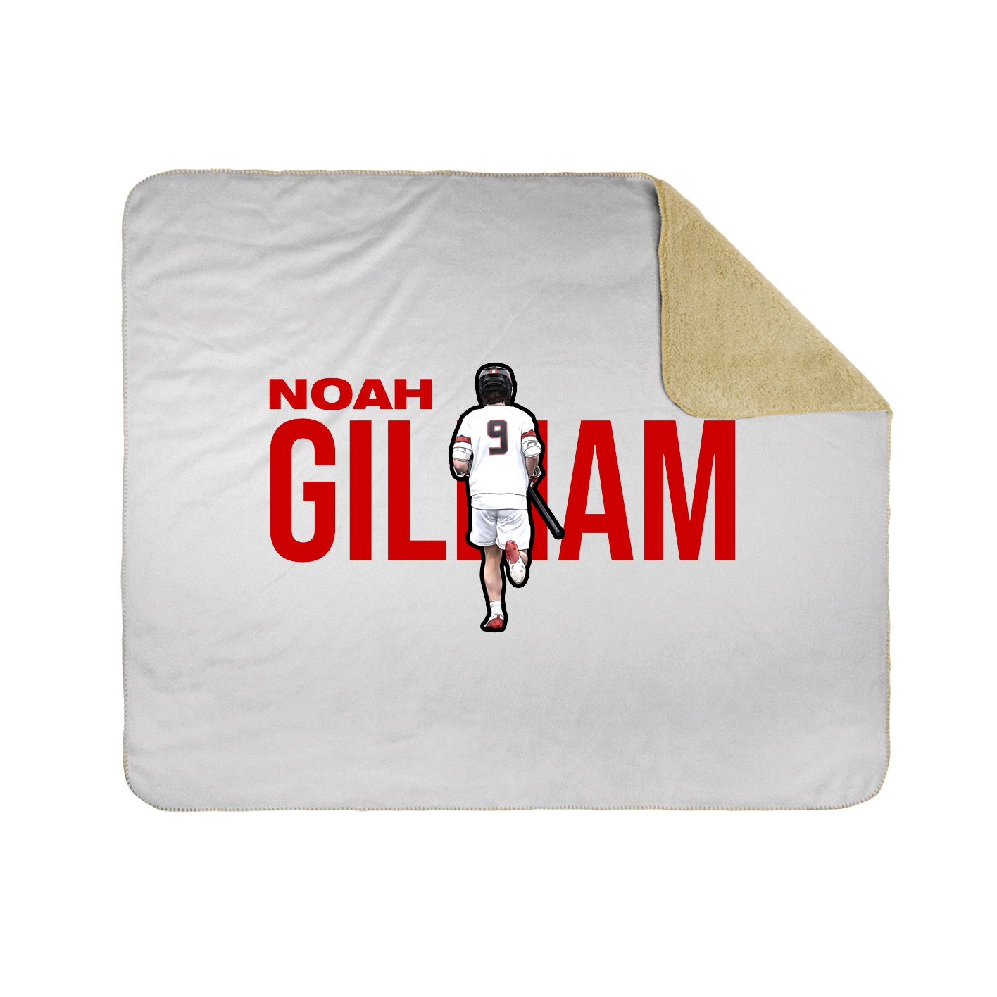Throw Blanket — Player Name in White