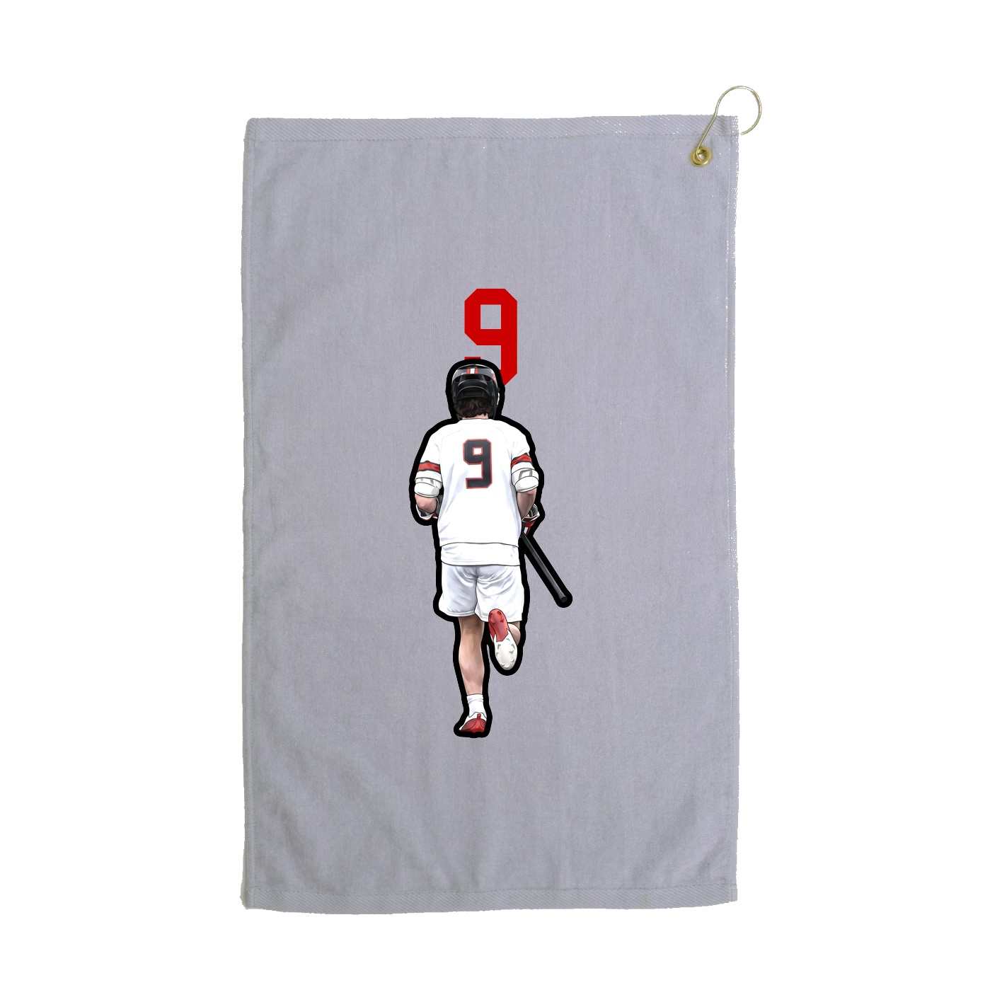 Golf Towel — Number Top in Grey