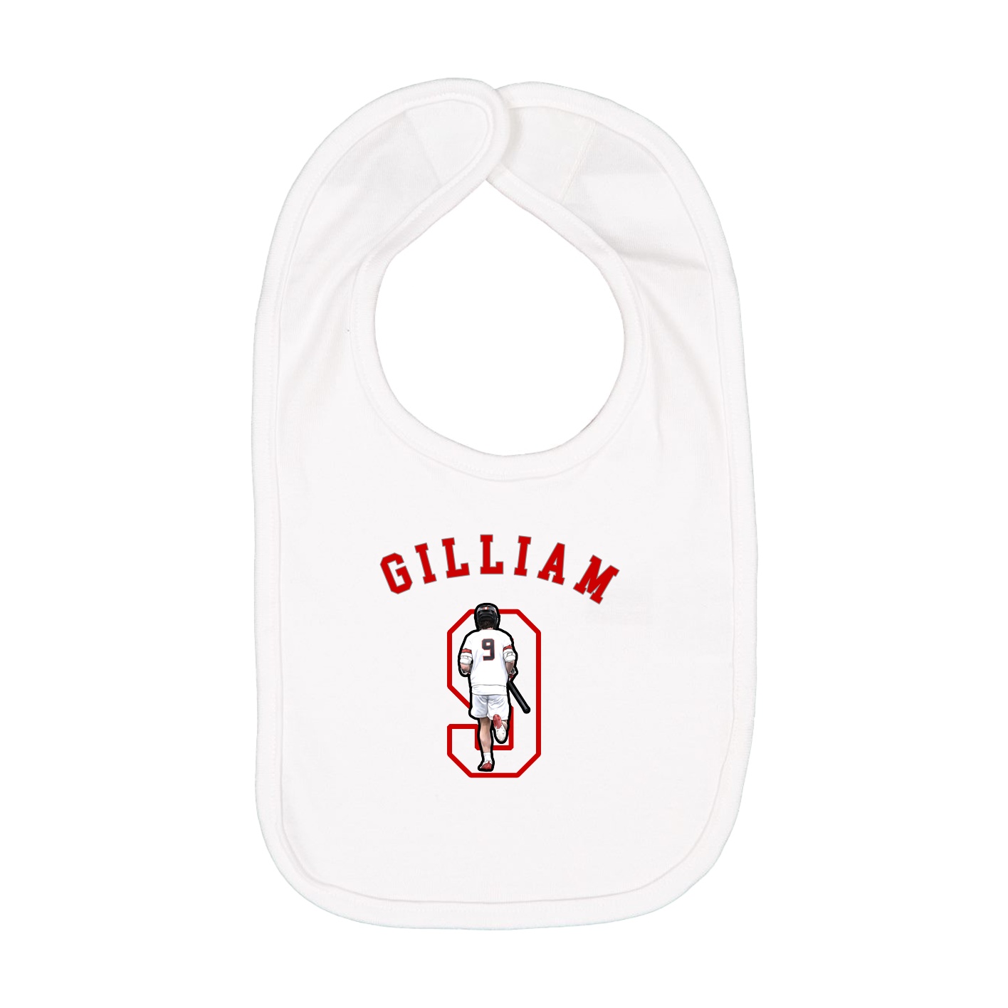Infant Bib — Shirsey Arch in White