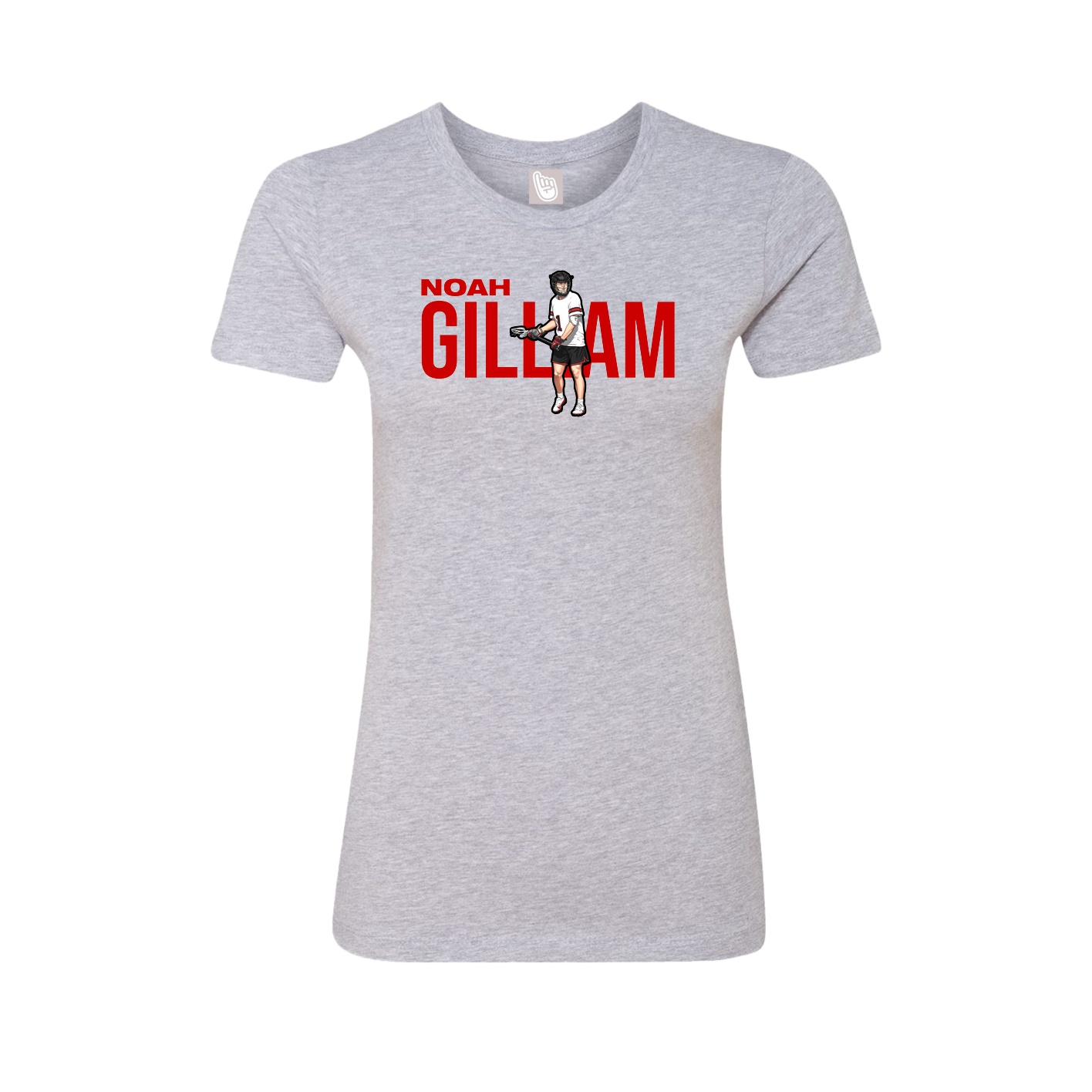 Fitted Women's Tee — Player Name in Grey