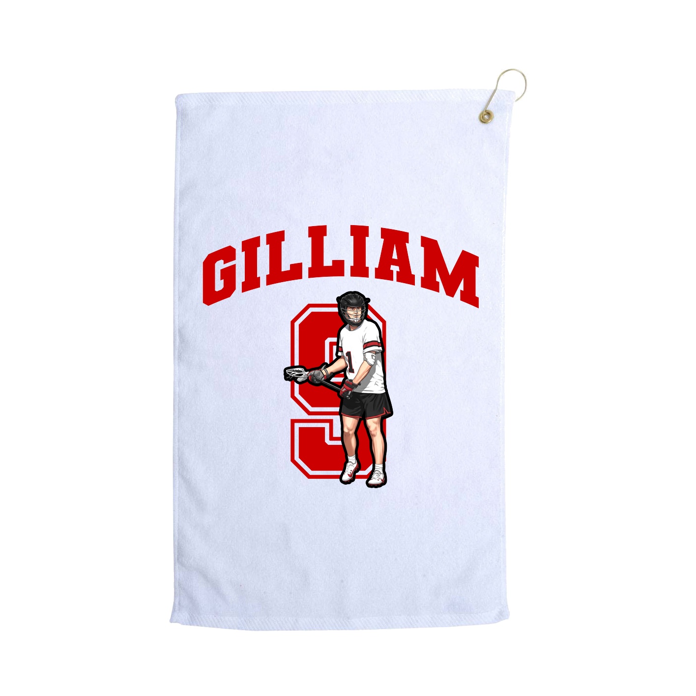 Golf Towel — Number in White