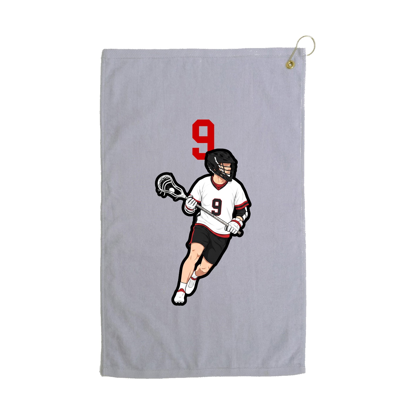 Golf Towel — Number Top in Grey