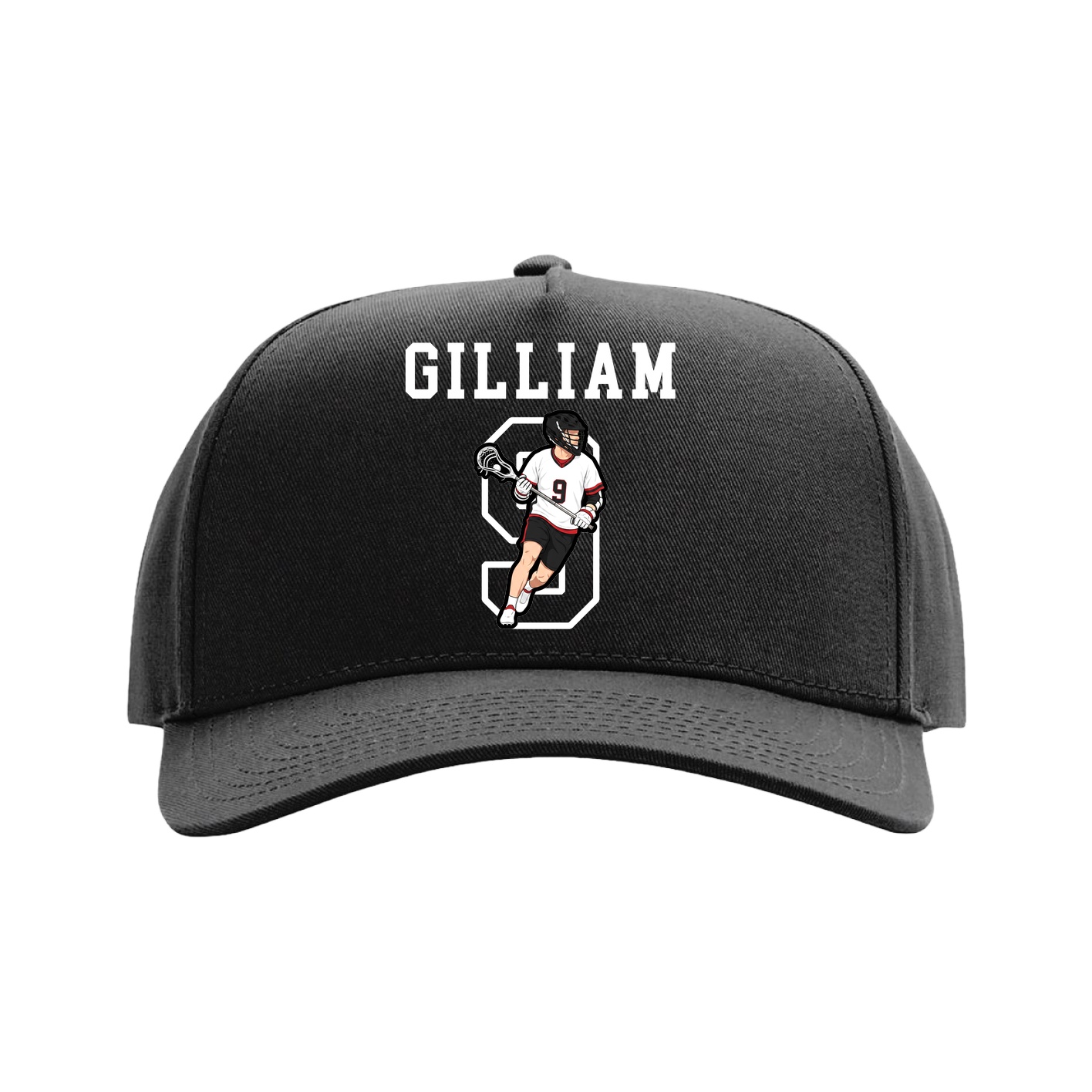 Full Fabric Five-Panel Champ Cap — Shirsey in Black
