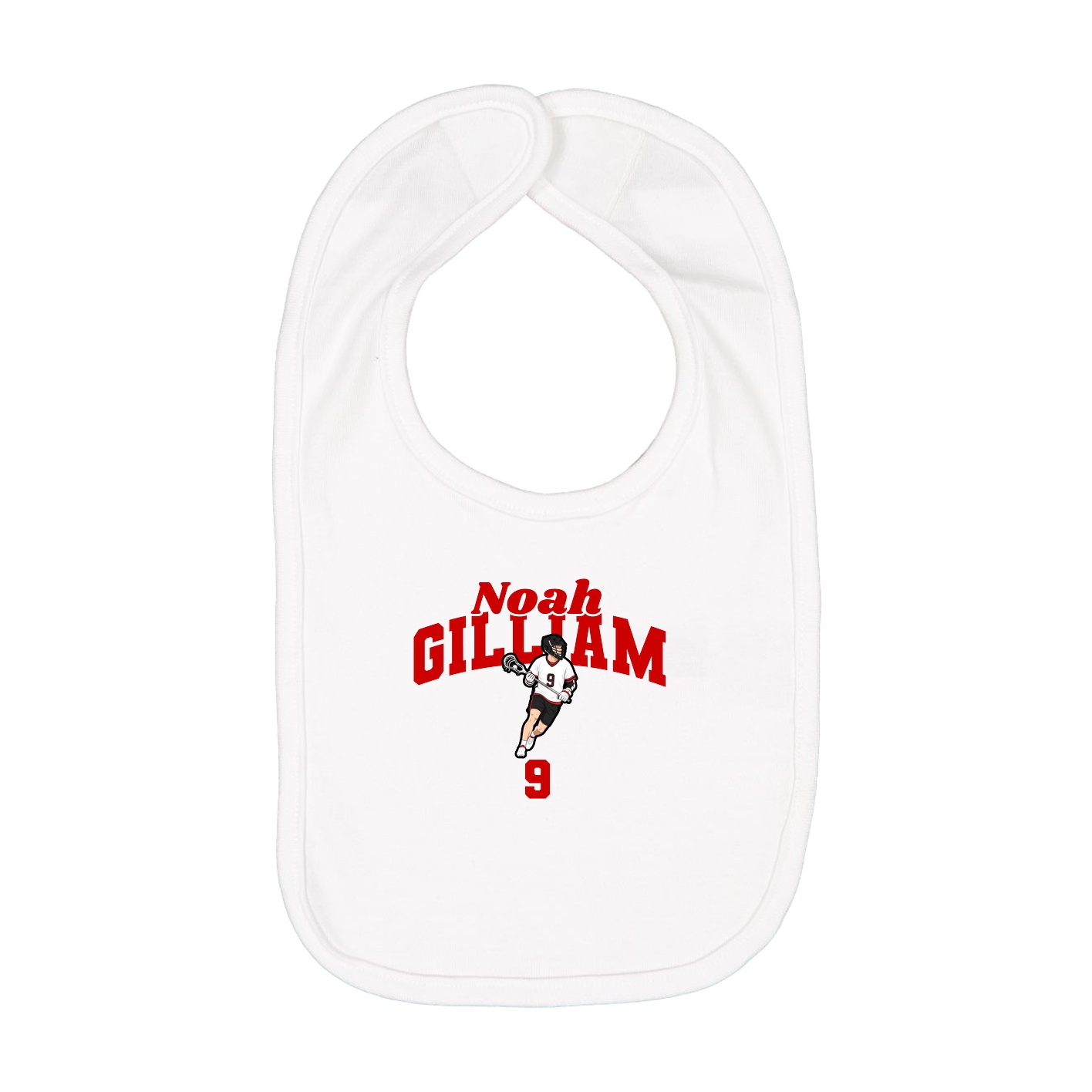Infant Bib — Signature Arch in White