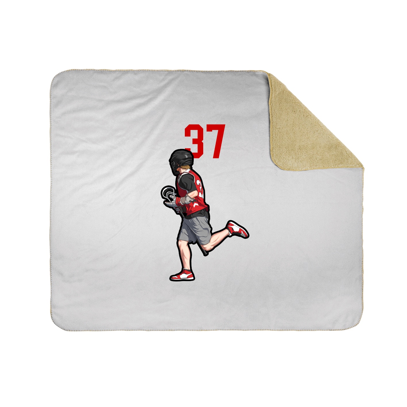 Throw Blanket — Number Top in White