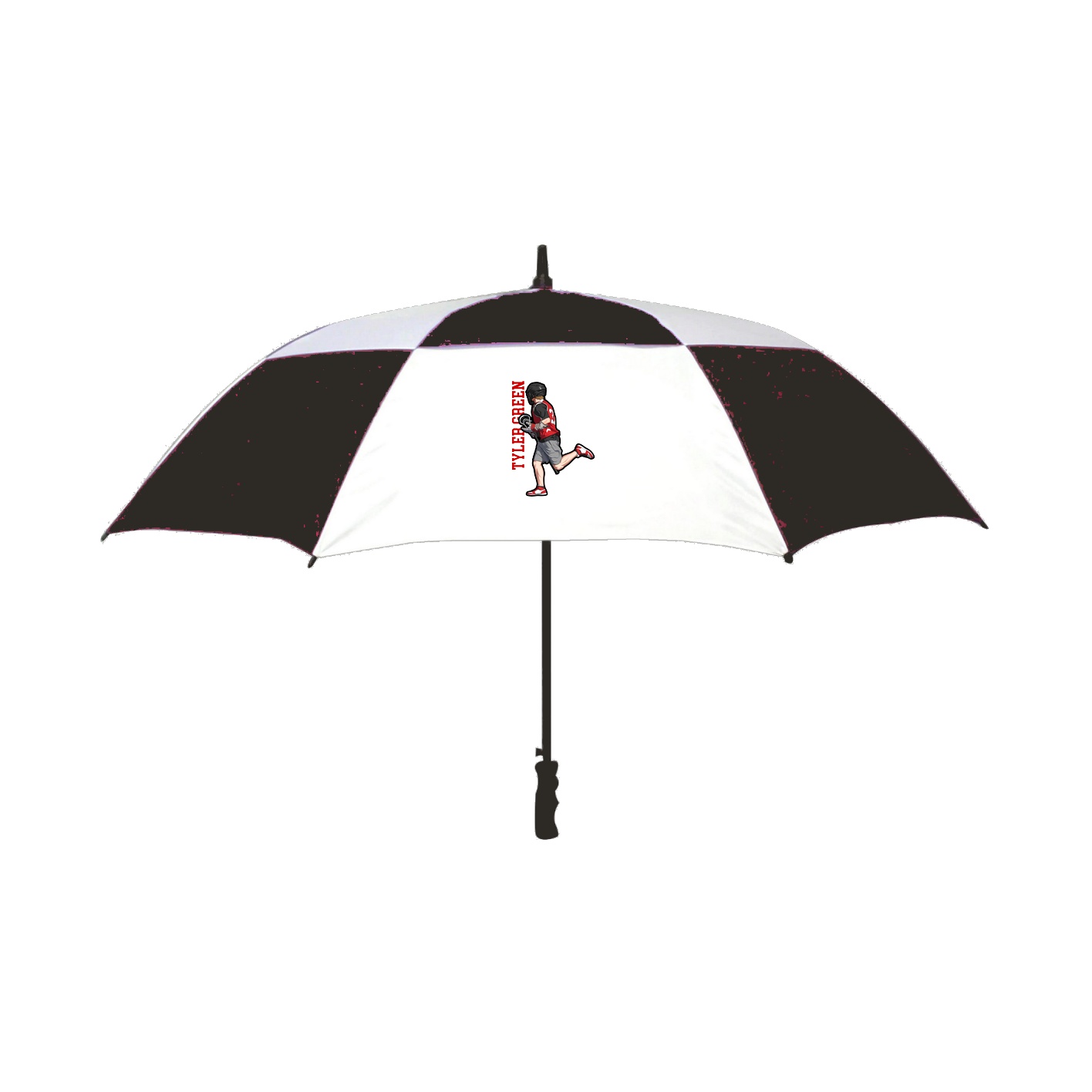 Golf Umbrella — Name Vertical in Black