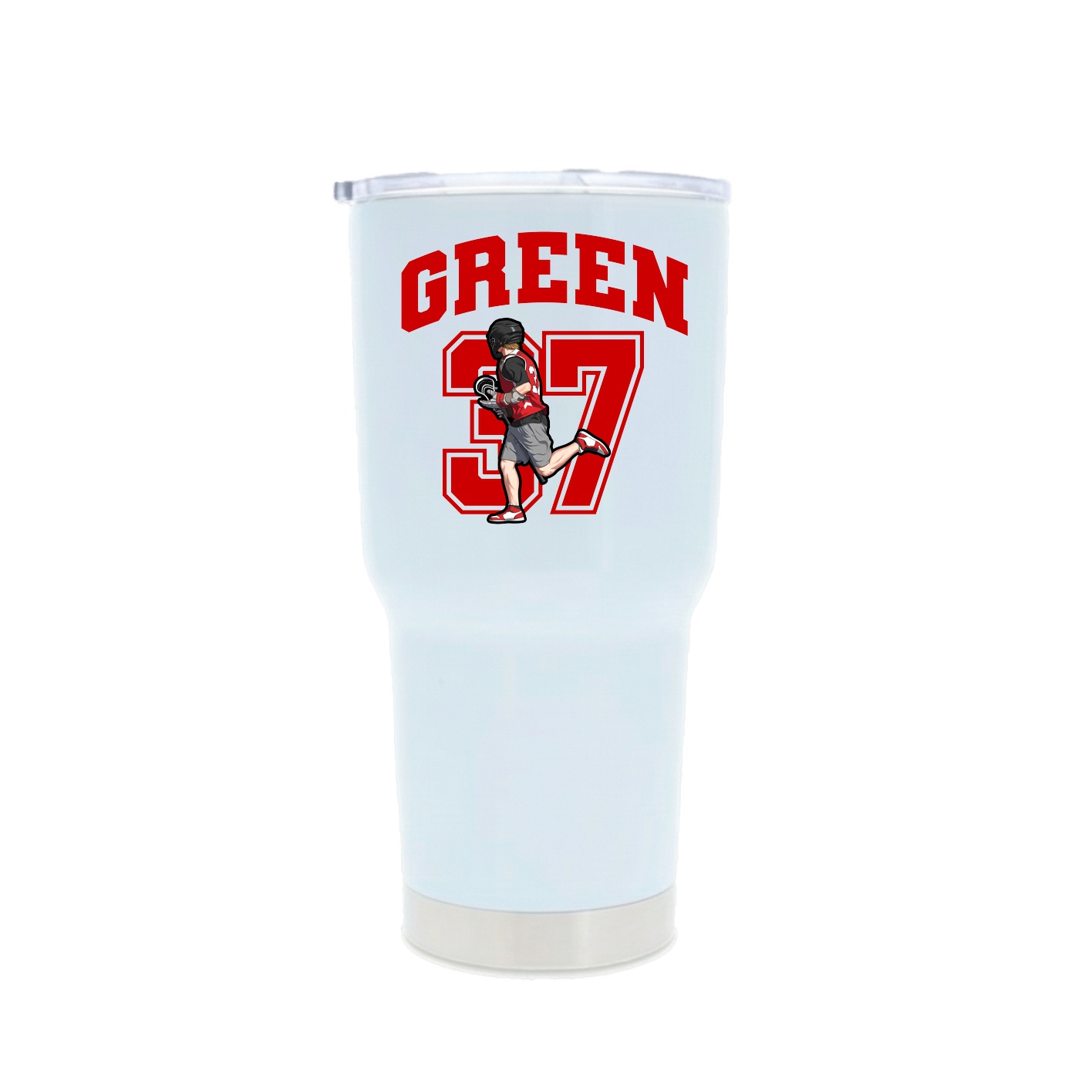 30oz Stainless Steel Tumbler — Number in White