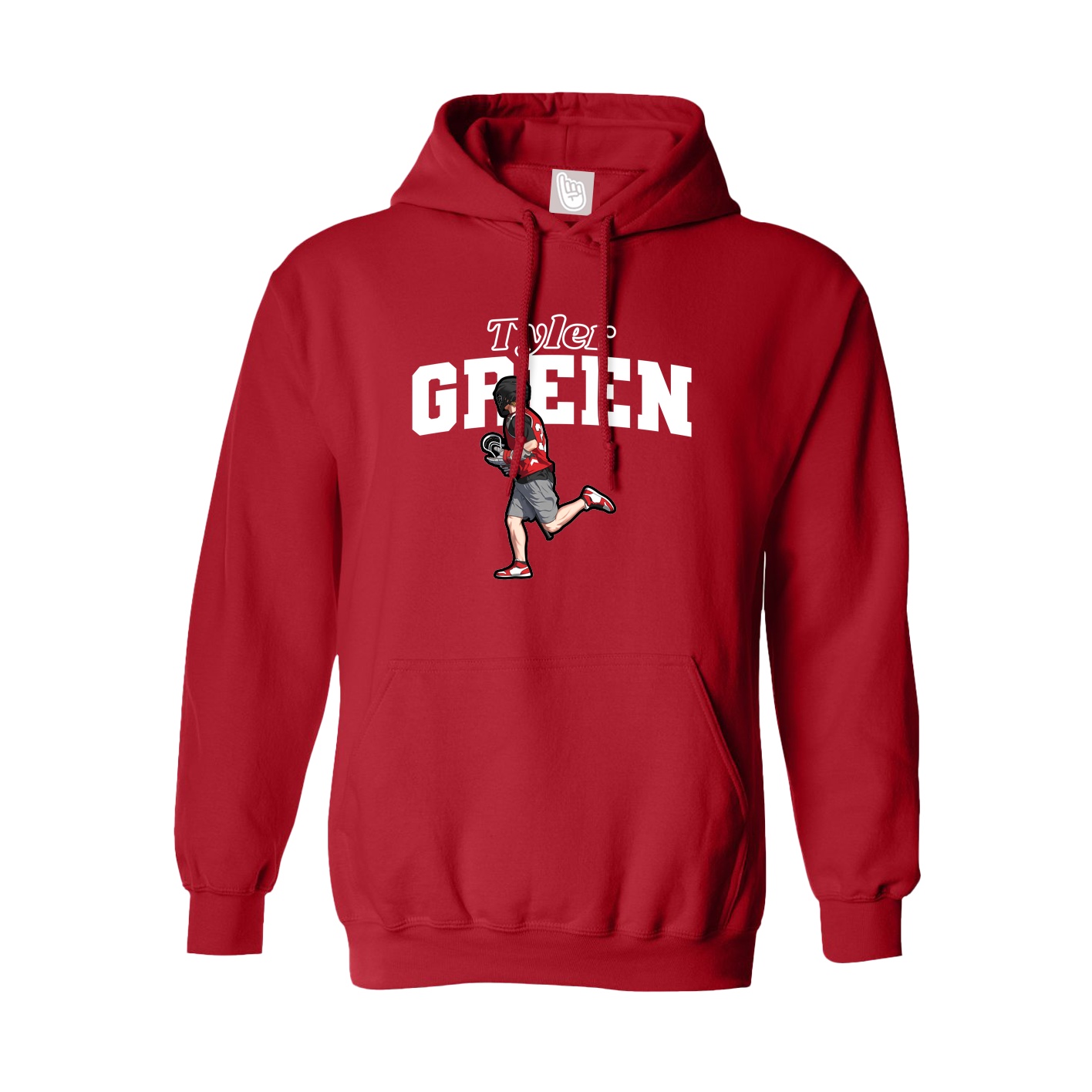 Hoodie — Name Arch in Red