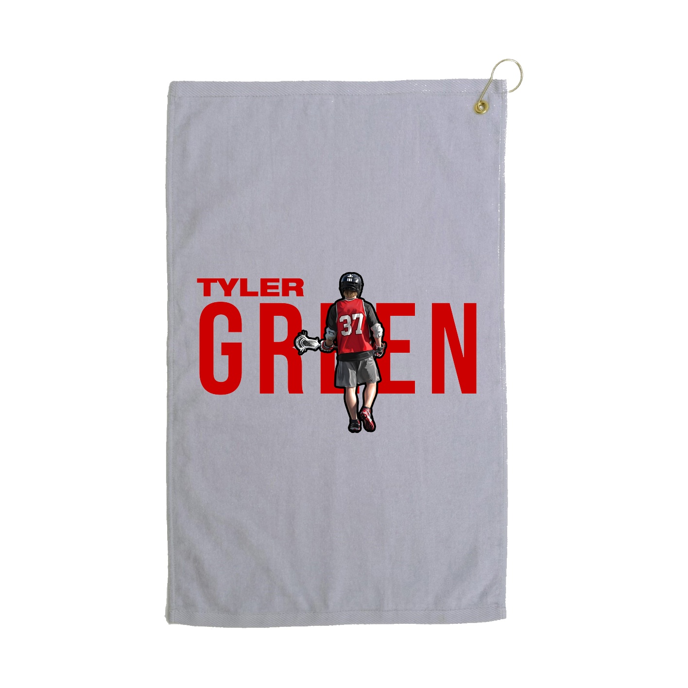 Golf Towel — Player Name in Grey