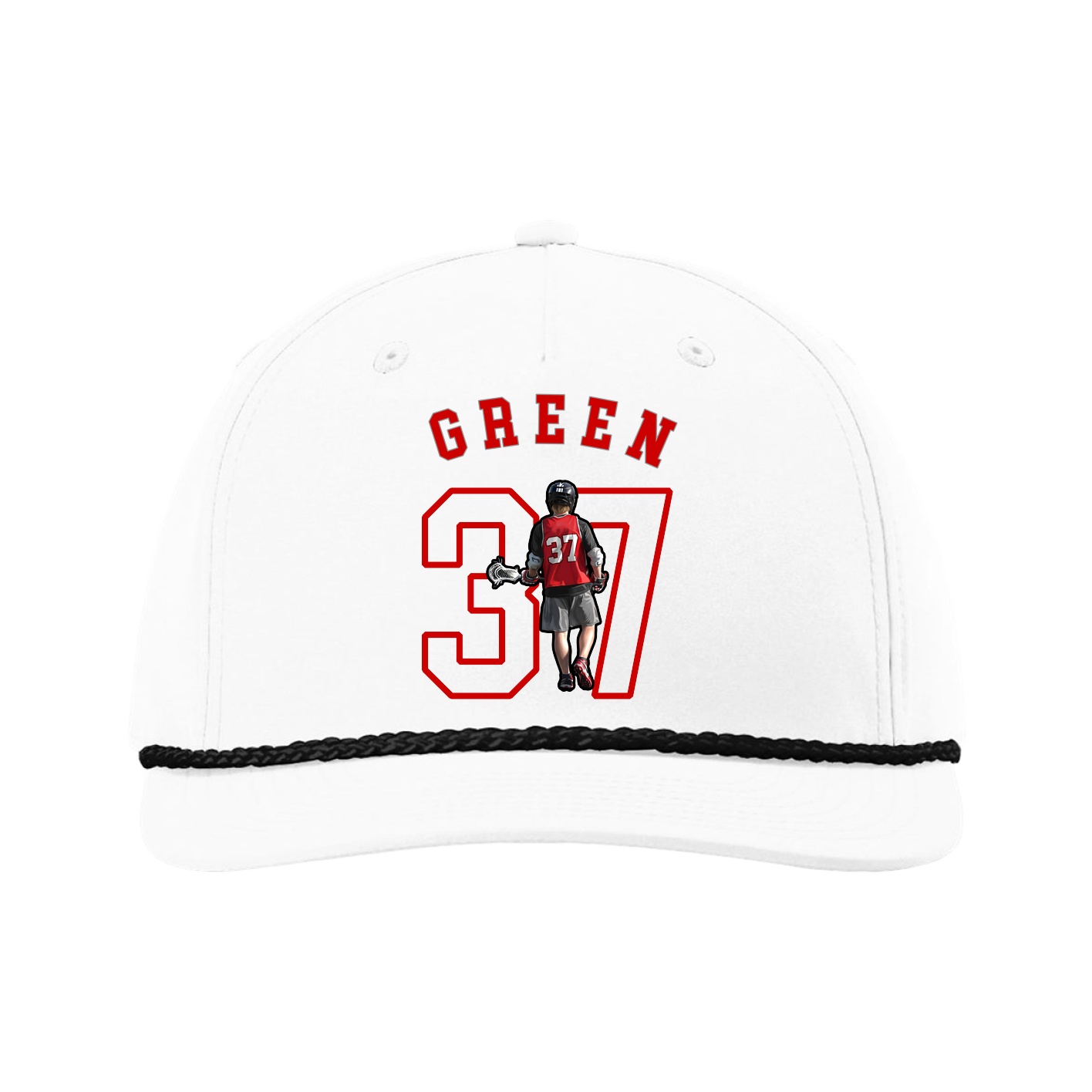 Five-Panel Classic Rope Cap — Shirsey Arch in White