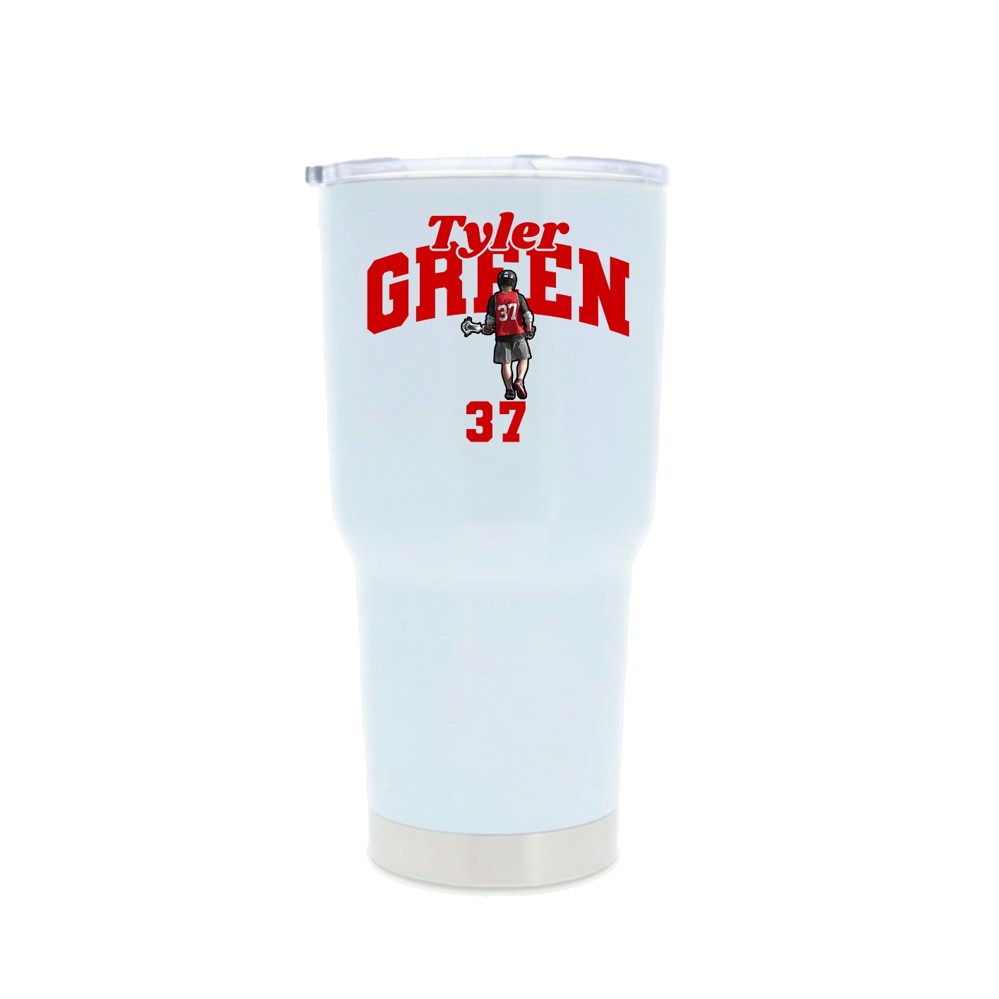 30oz Stainless Steel Tumbler — Signature Arch in White