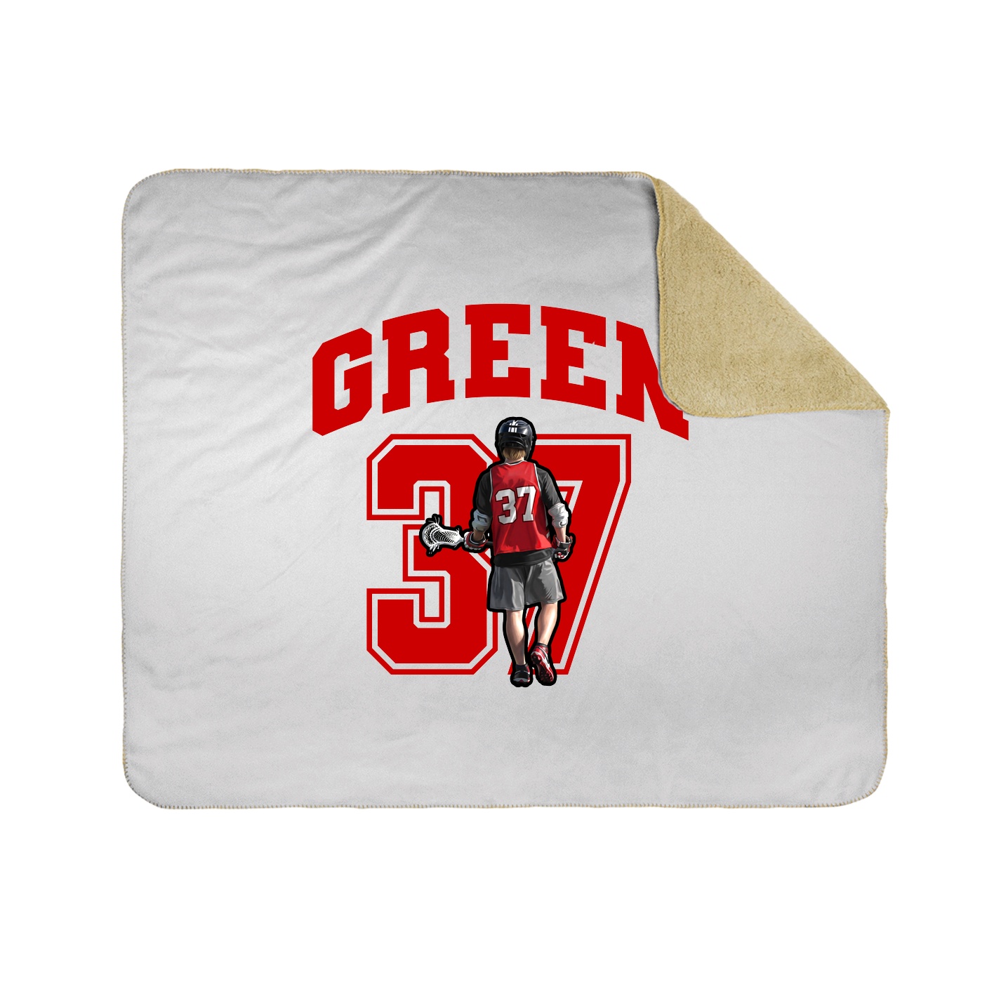 Throw Blanket — Number in White