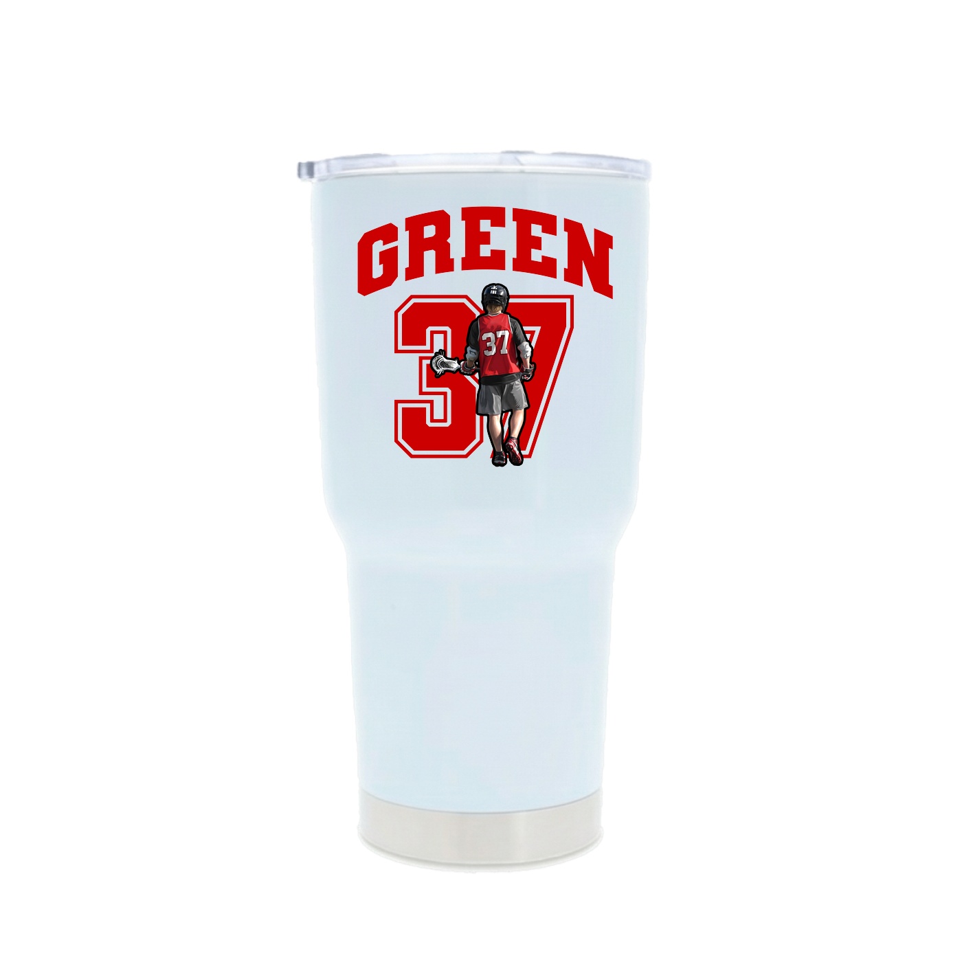 30oz Stainless Steel Tumbler — Number in White