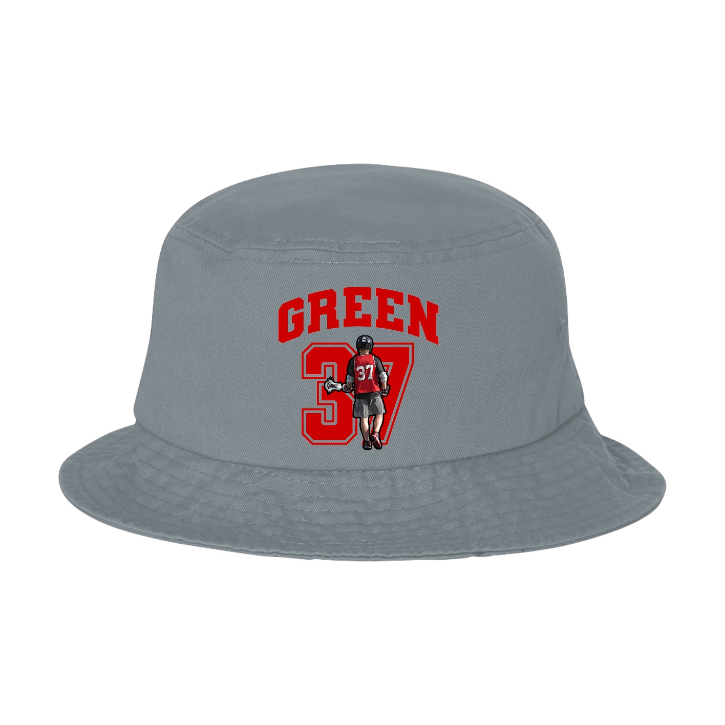 Bucket Cap — Number in Grey