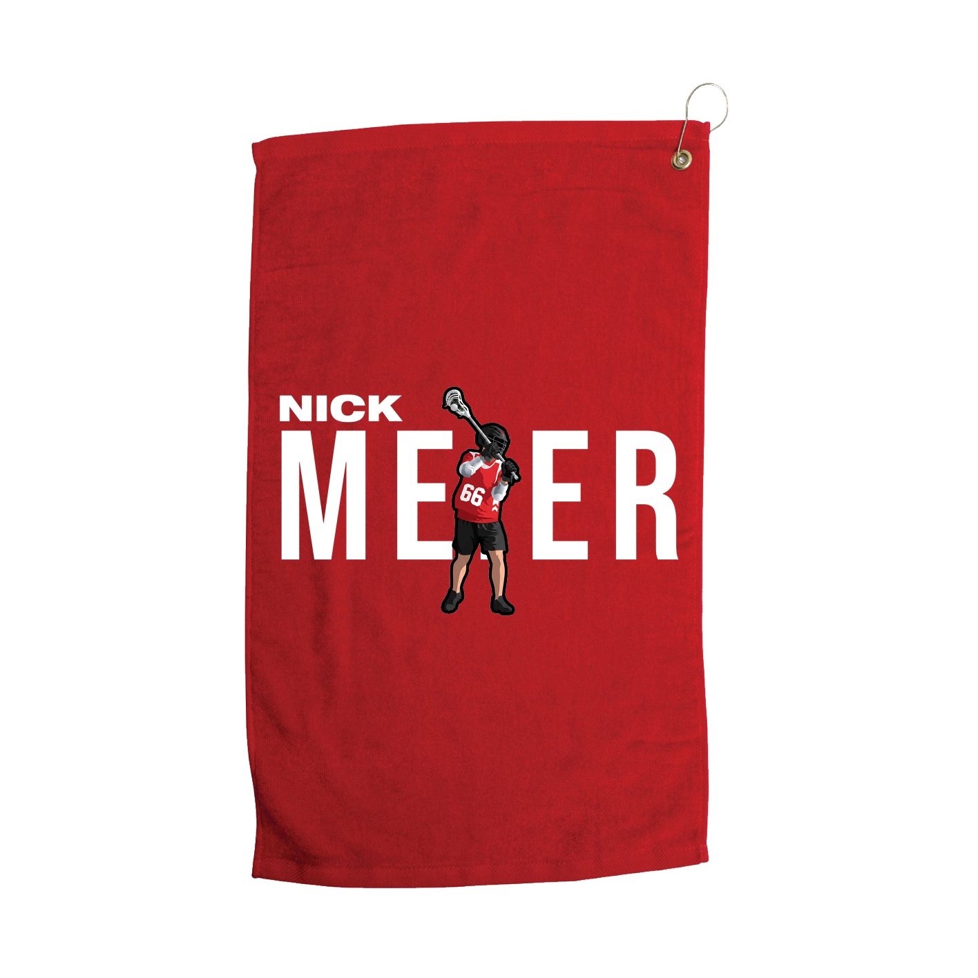 Golf Towel — Player Name in Red