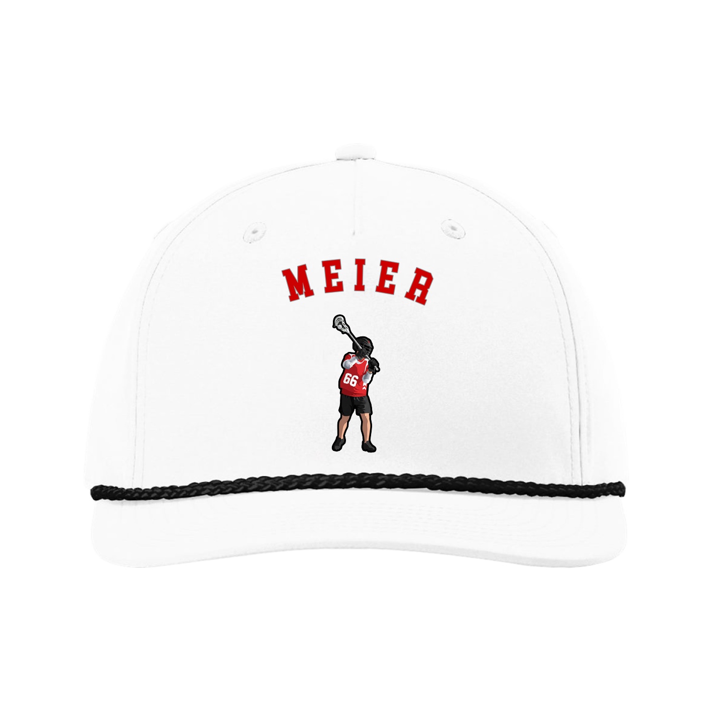 Five-Panel Classic Rope Cap — Shirsey Arch in White