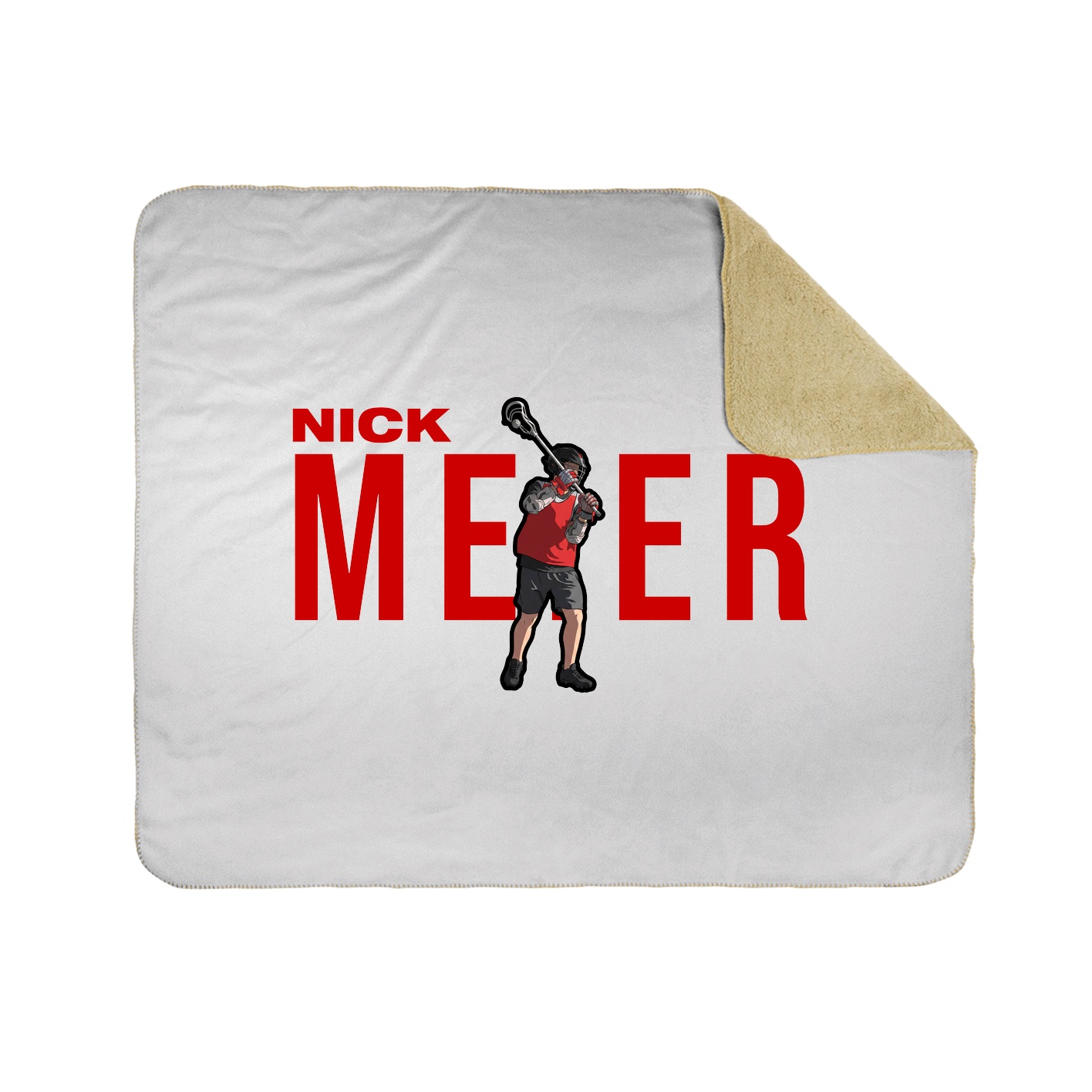 Throw Blanket — Player Name in White