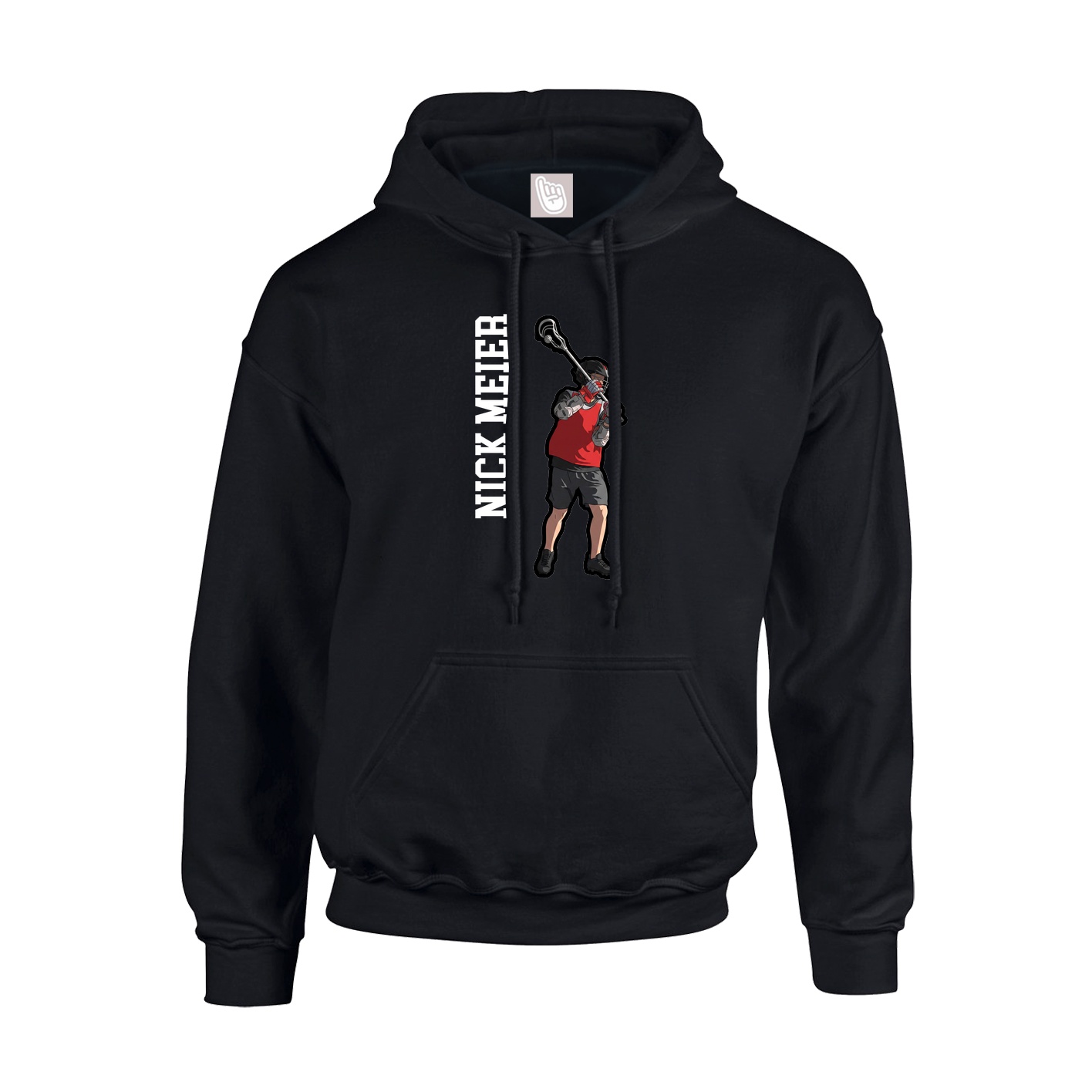 Youth Hoodie — Name Vertical in Black