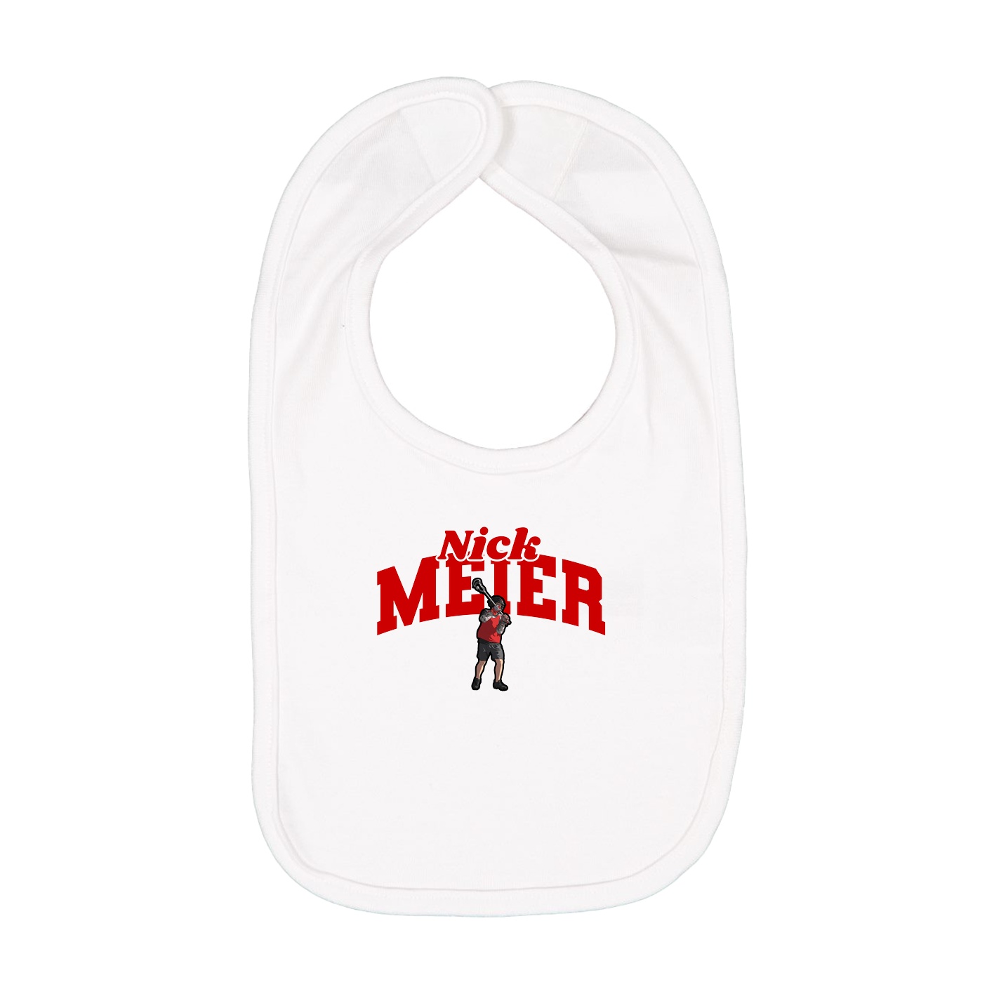Infant Bib — Signature Arch in White