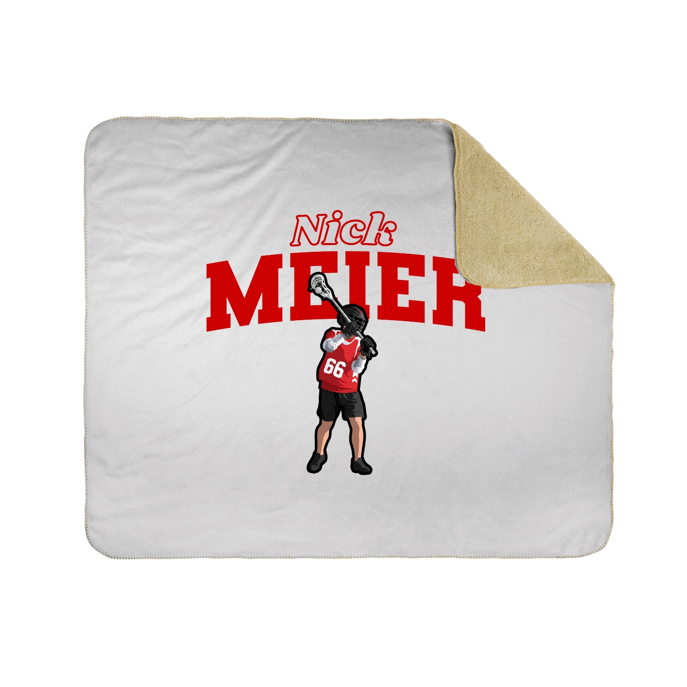 Throw Blanket — Name Arch in White