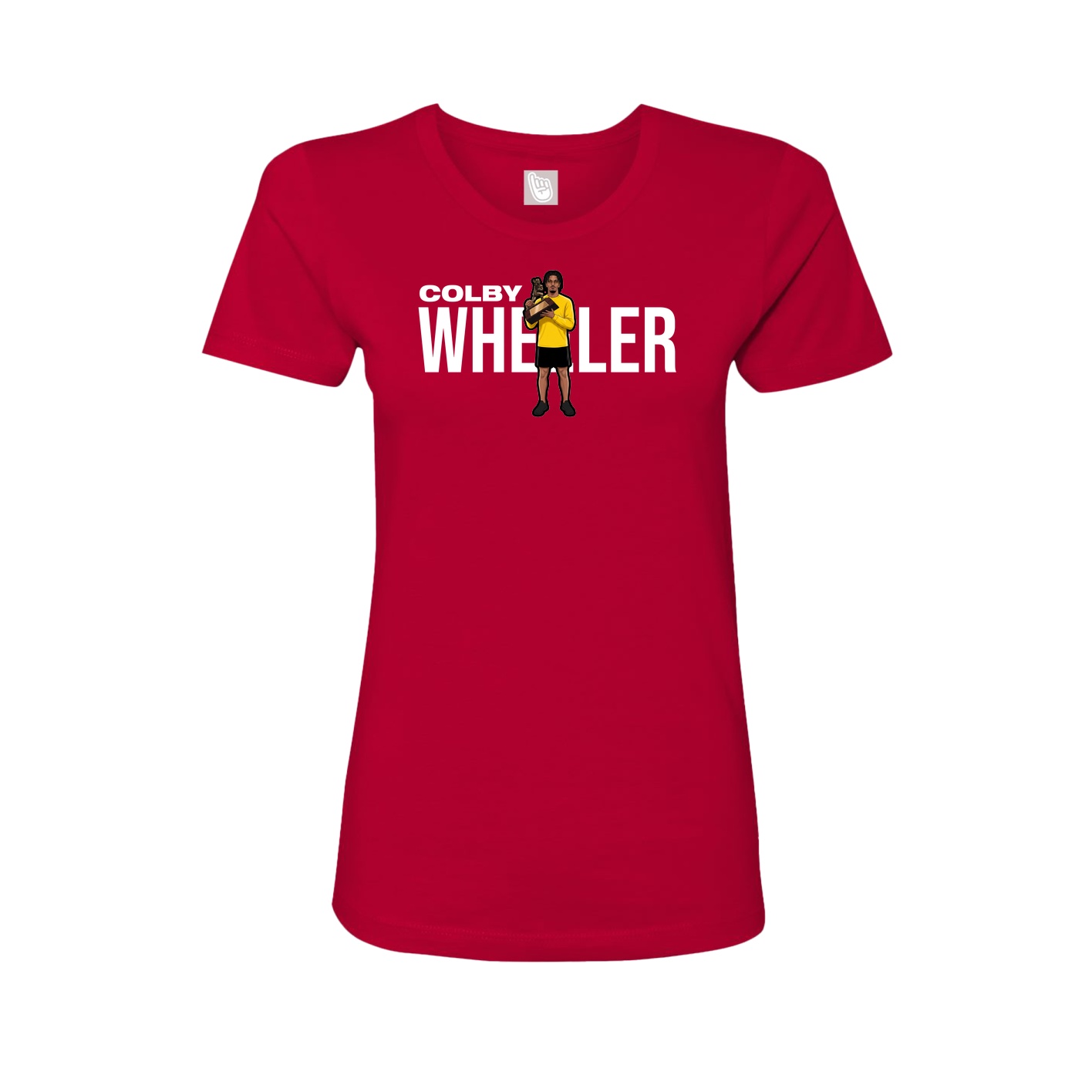 Fitted Women's Tee — Player Name in Red
