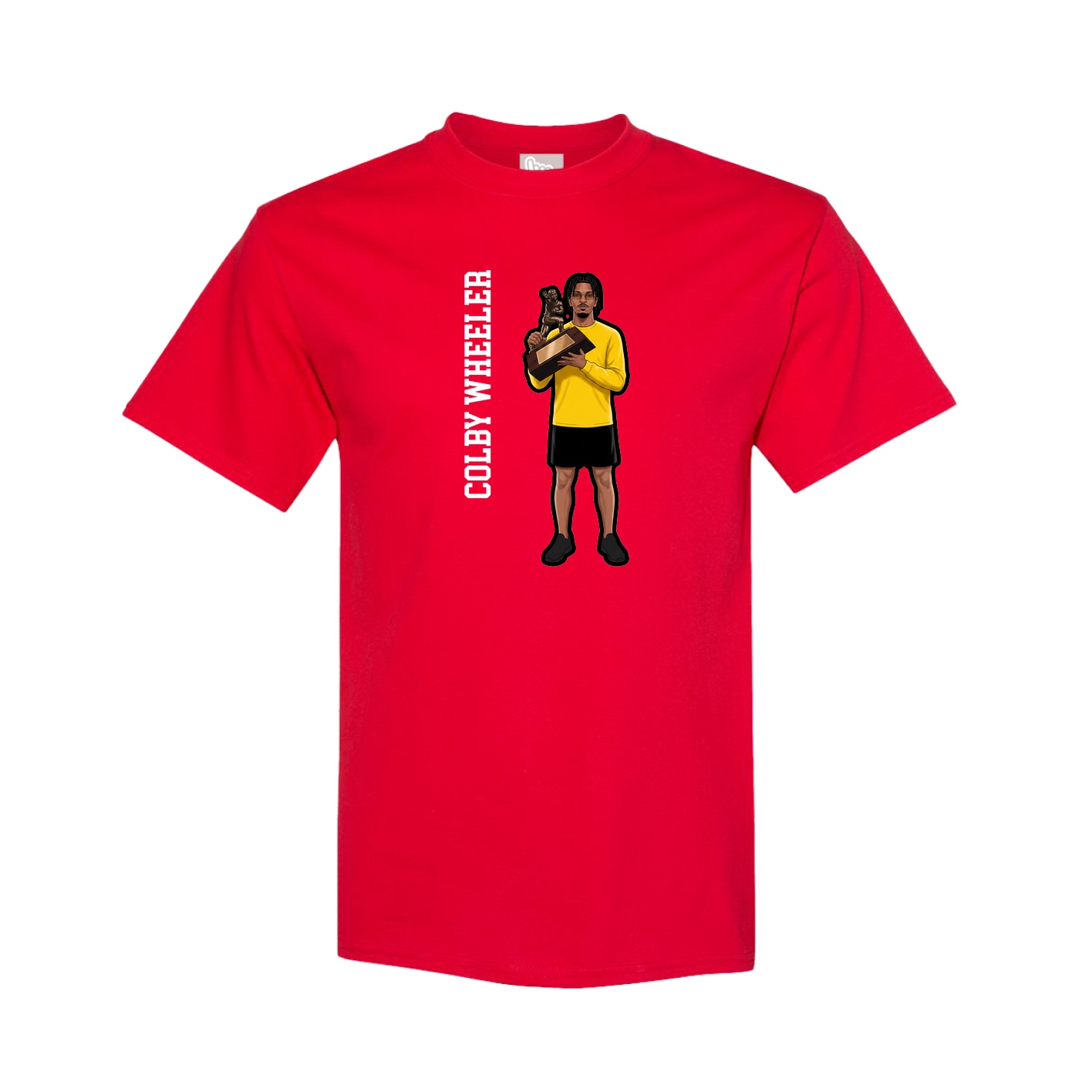 Youth Tee — Name Vertical in Red