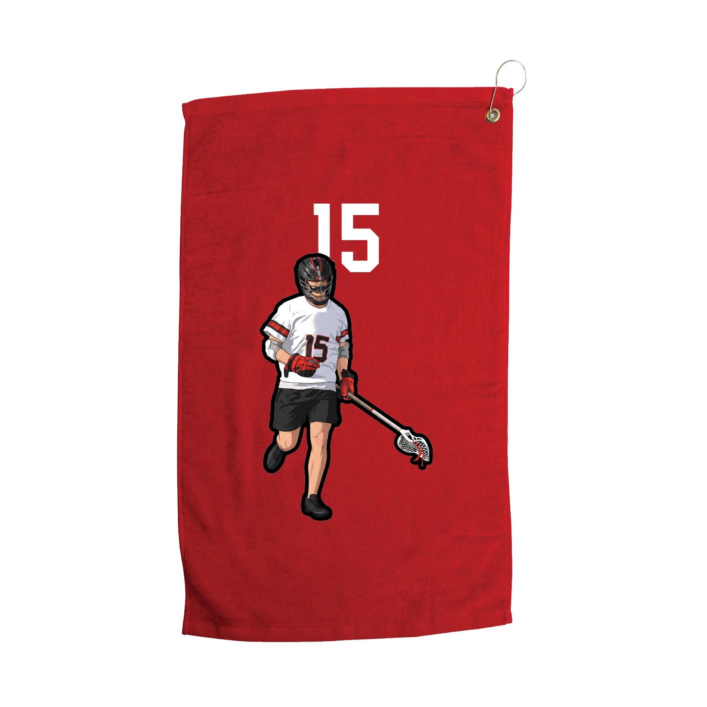 Golf Towel — Number Top in Red