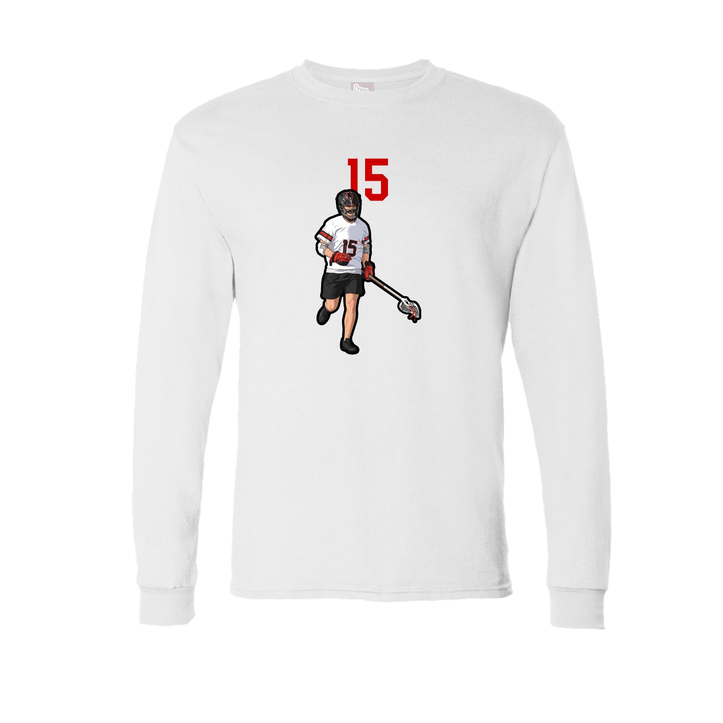Long Sleeve Tee — Number Top in White