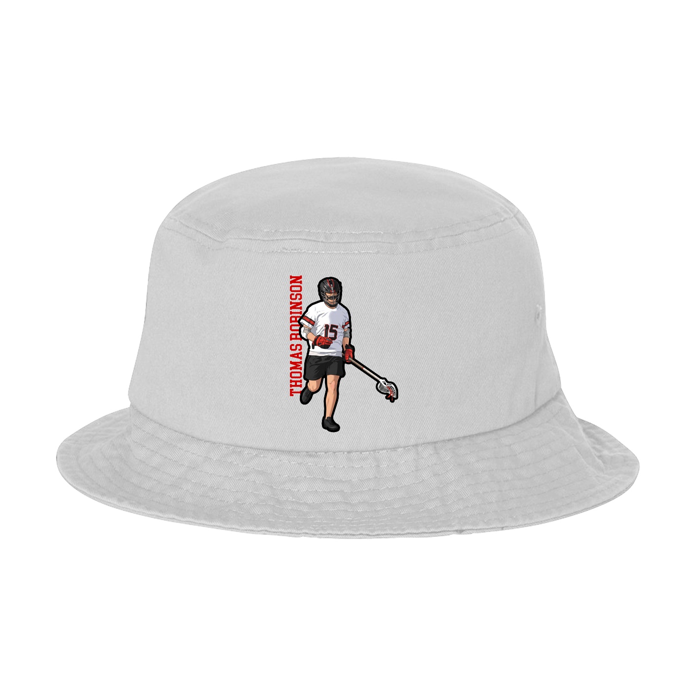 Bucket Cap — Name Vertical in White