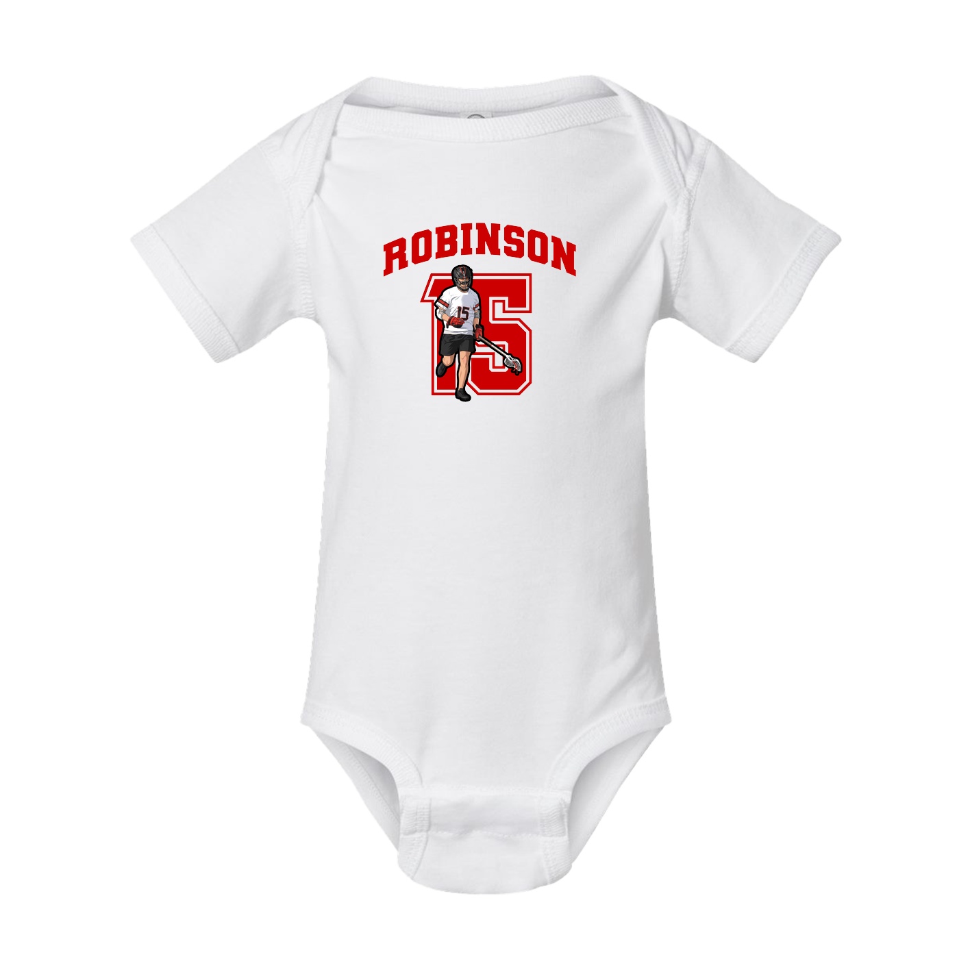 Baby Onesie — Number in White