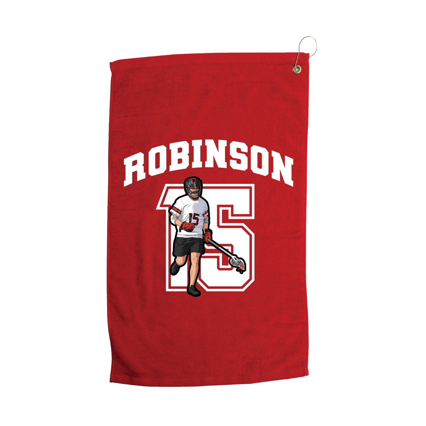 Golf Towel — Number in Red
