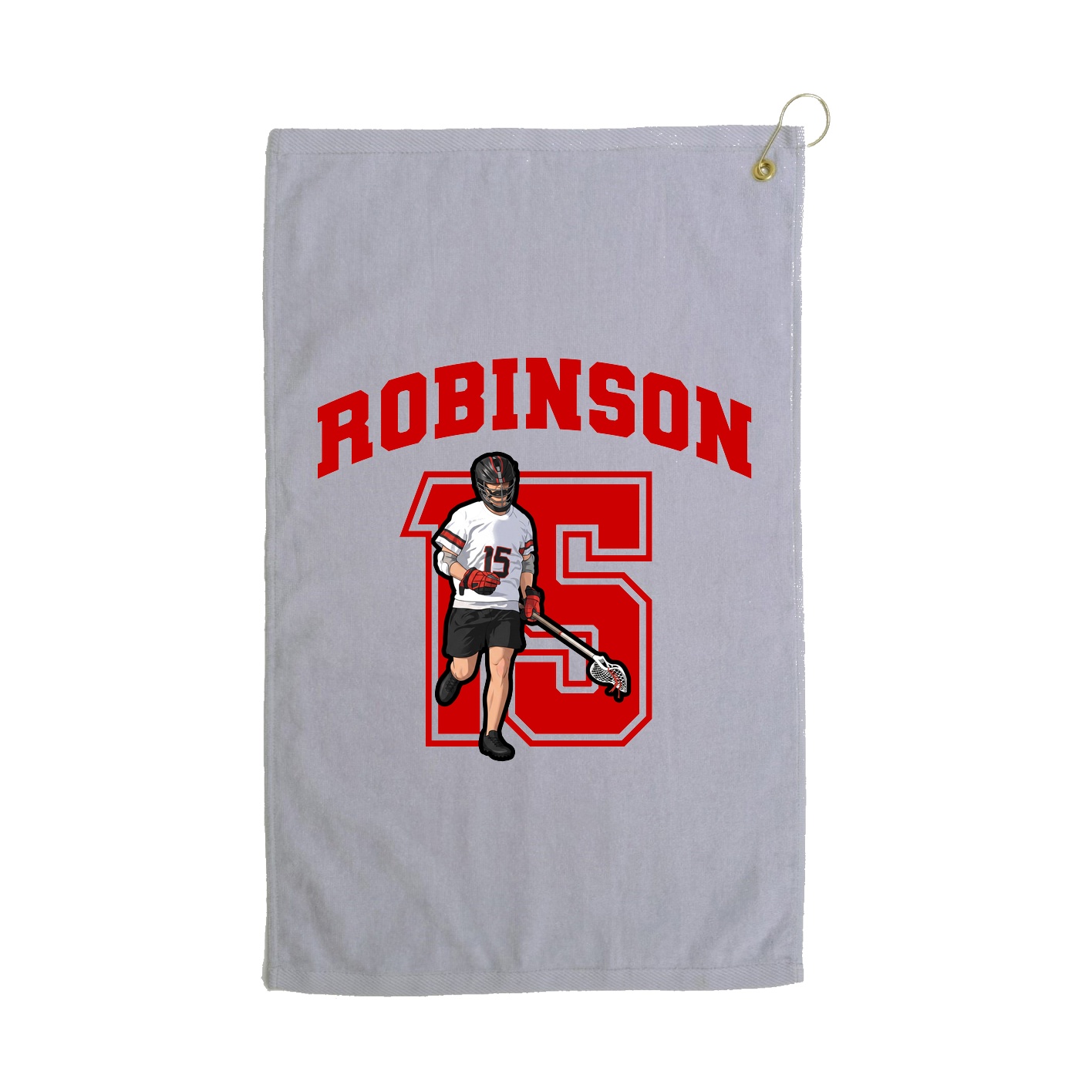 Golf Towel — Number in Grey