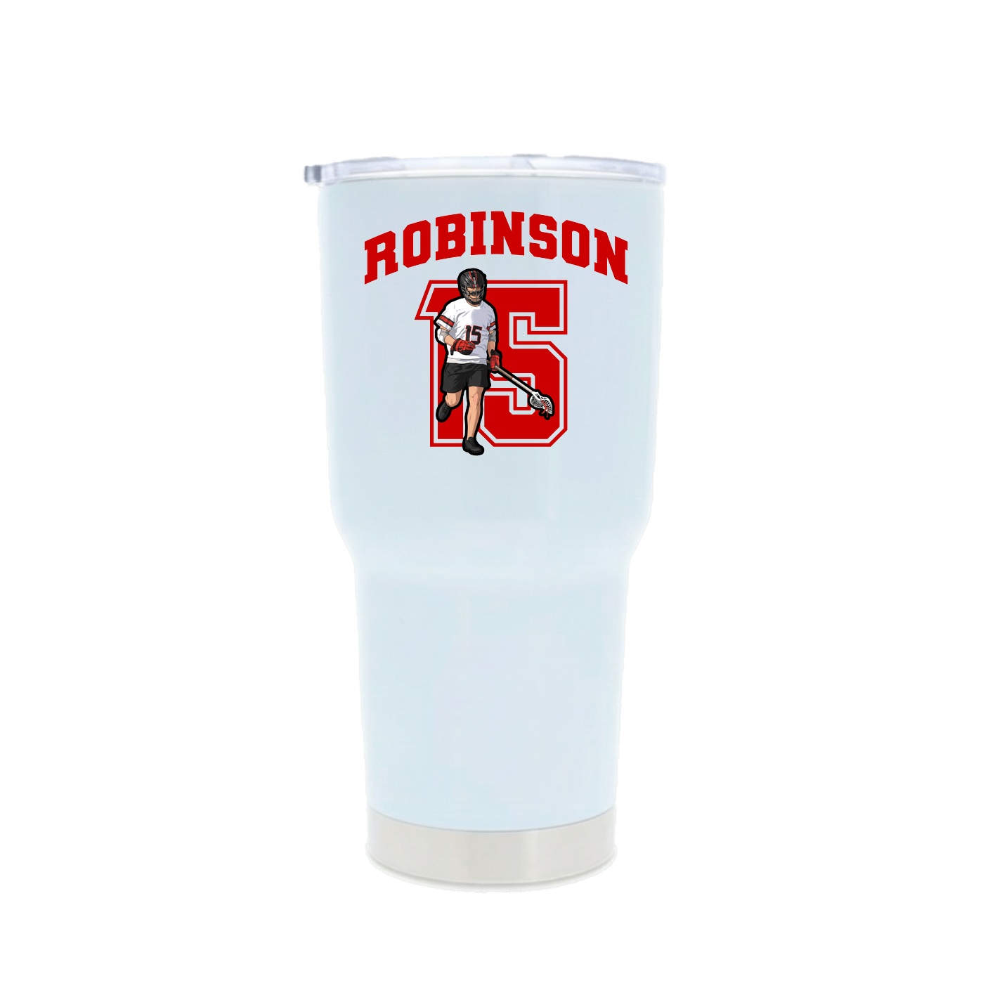30oz Stainless Steel Tumbler — Number in White