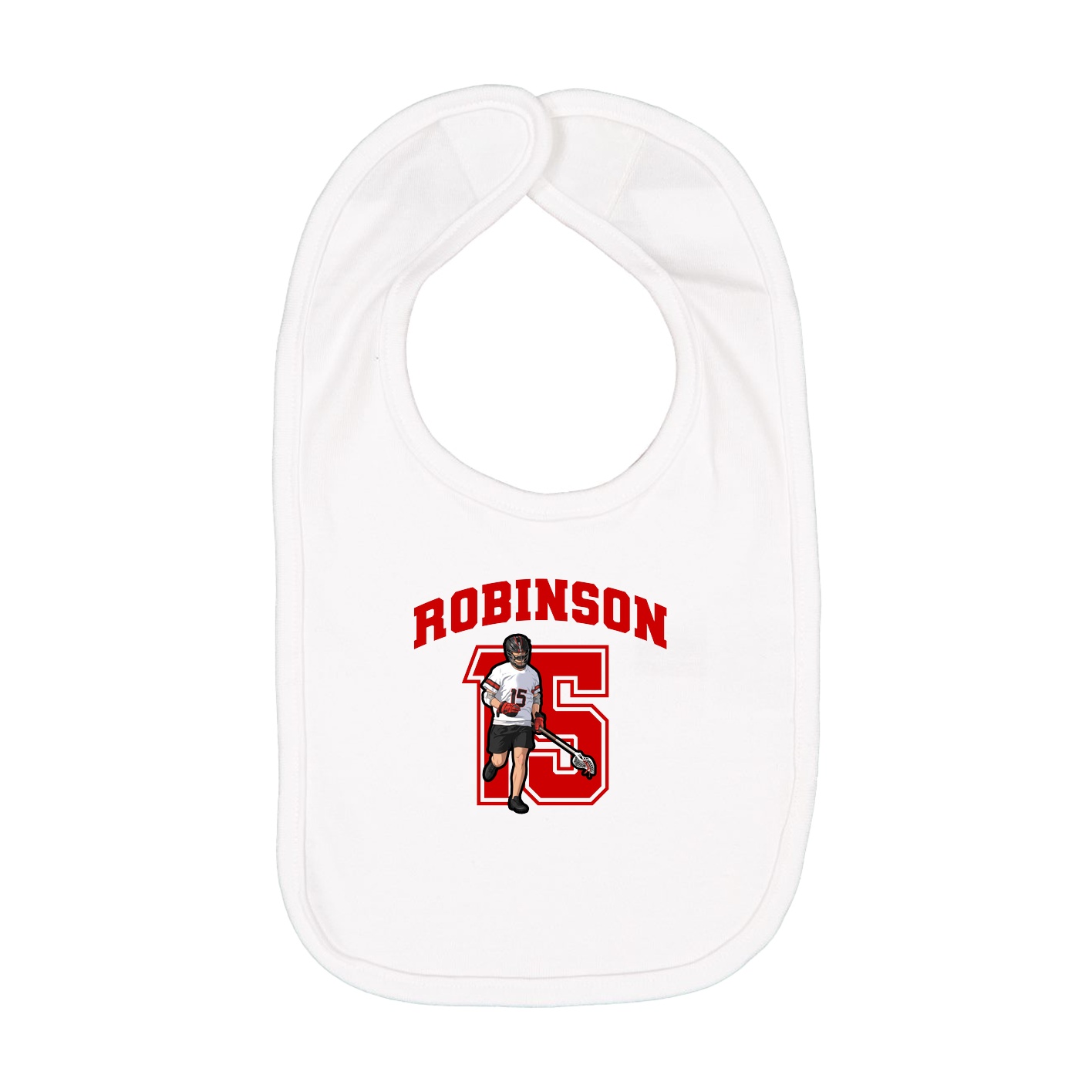 Infant Bib — Number in White