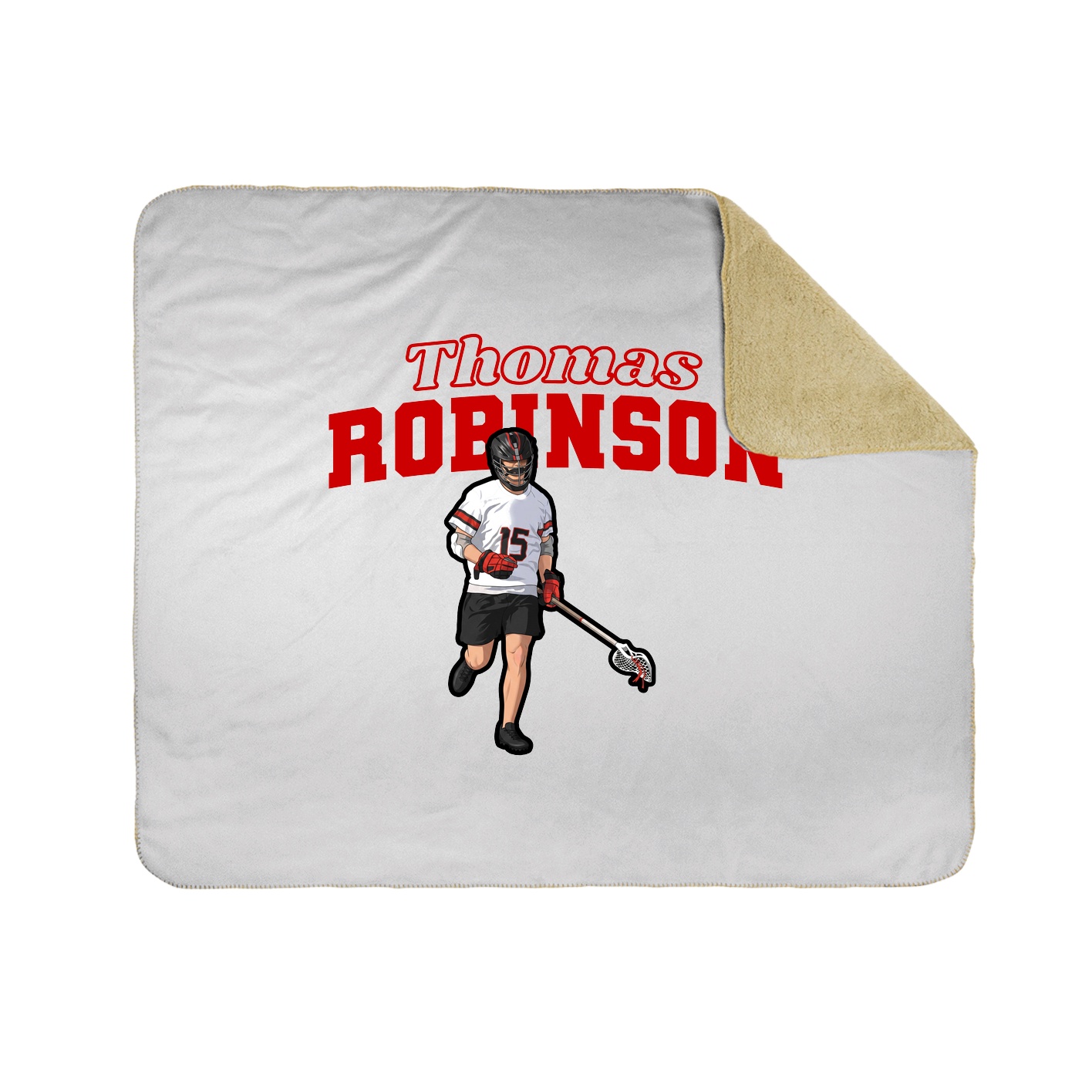 Throw Blanket — Name Arch in White