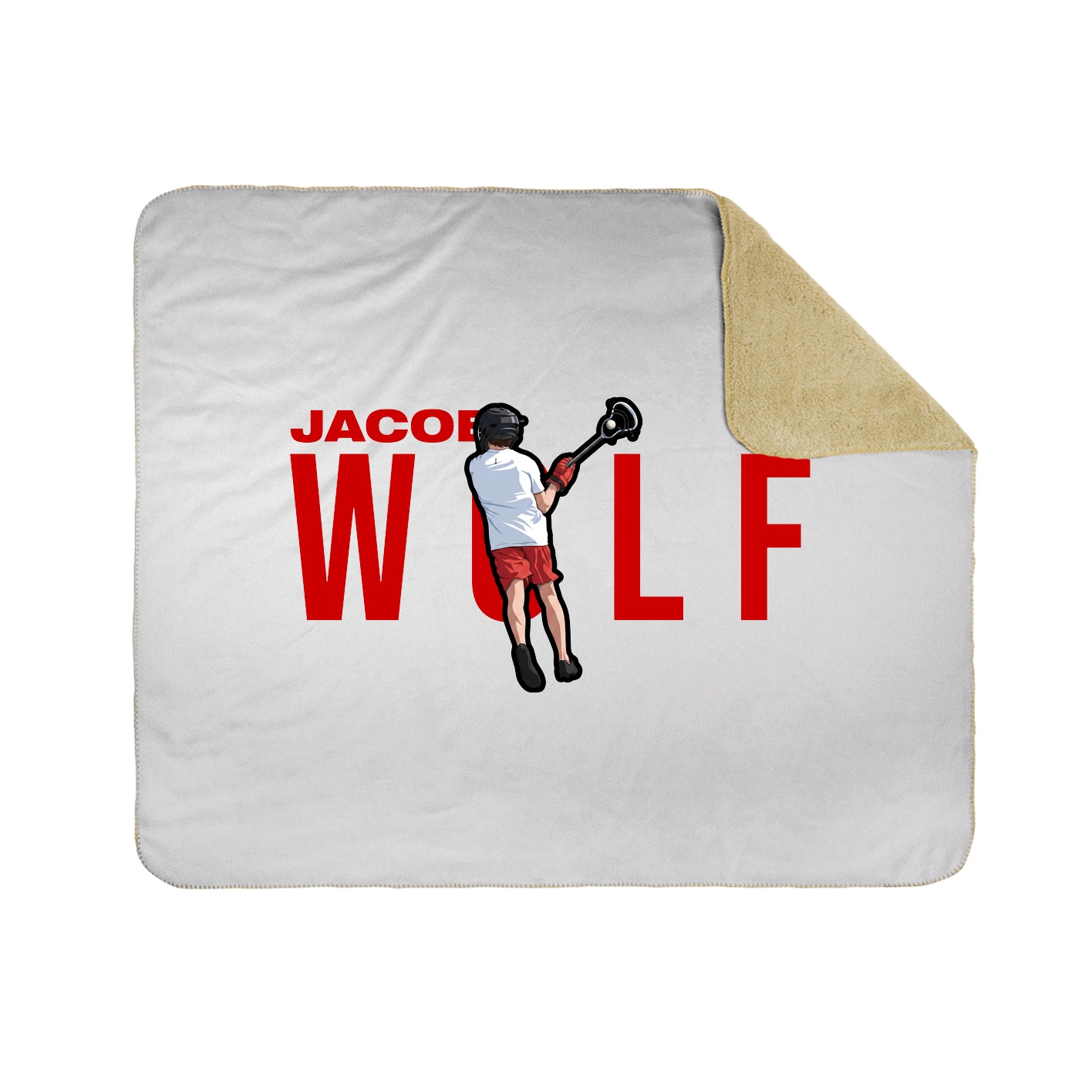 Throw Blanket — Player Name in White