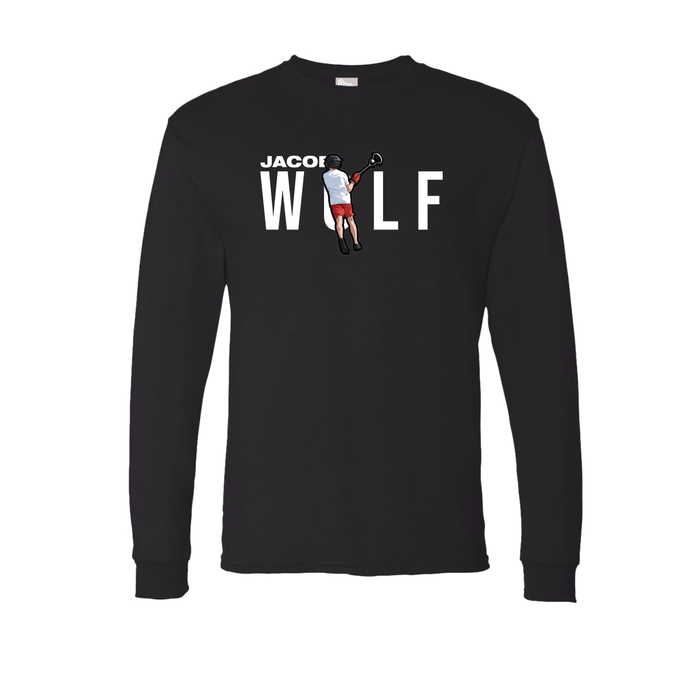 Long Sleeve Tee — Player Name in Black