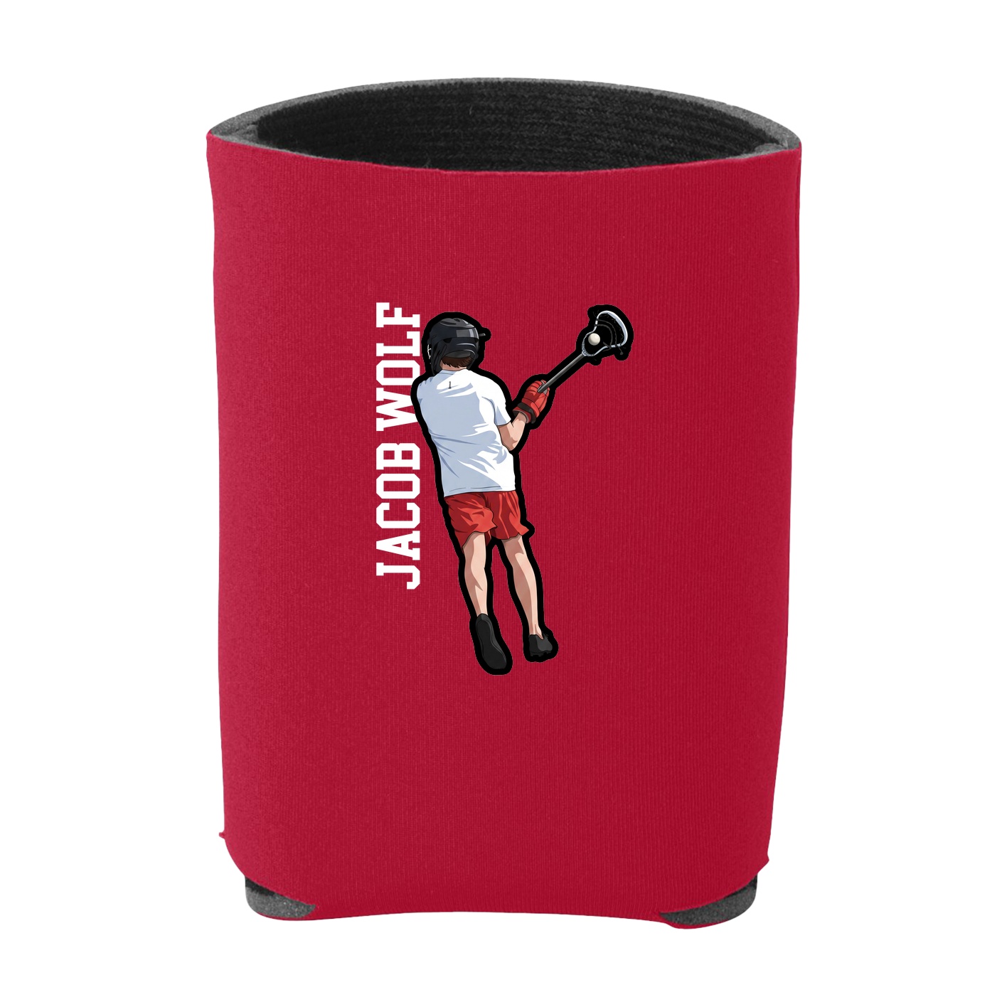 Can Holder — Name Vertical in Red